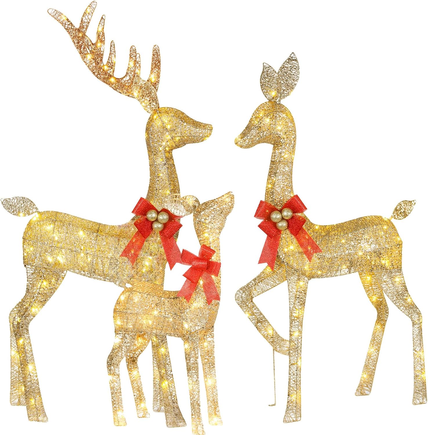 Lighted Christmas Decoration, Special HOYECHI Light Up Christmas Decor Reindeer...