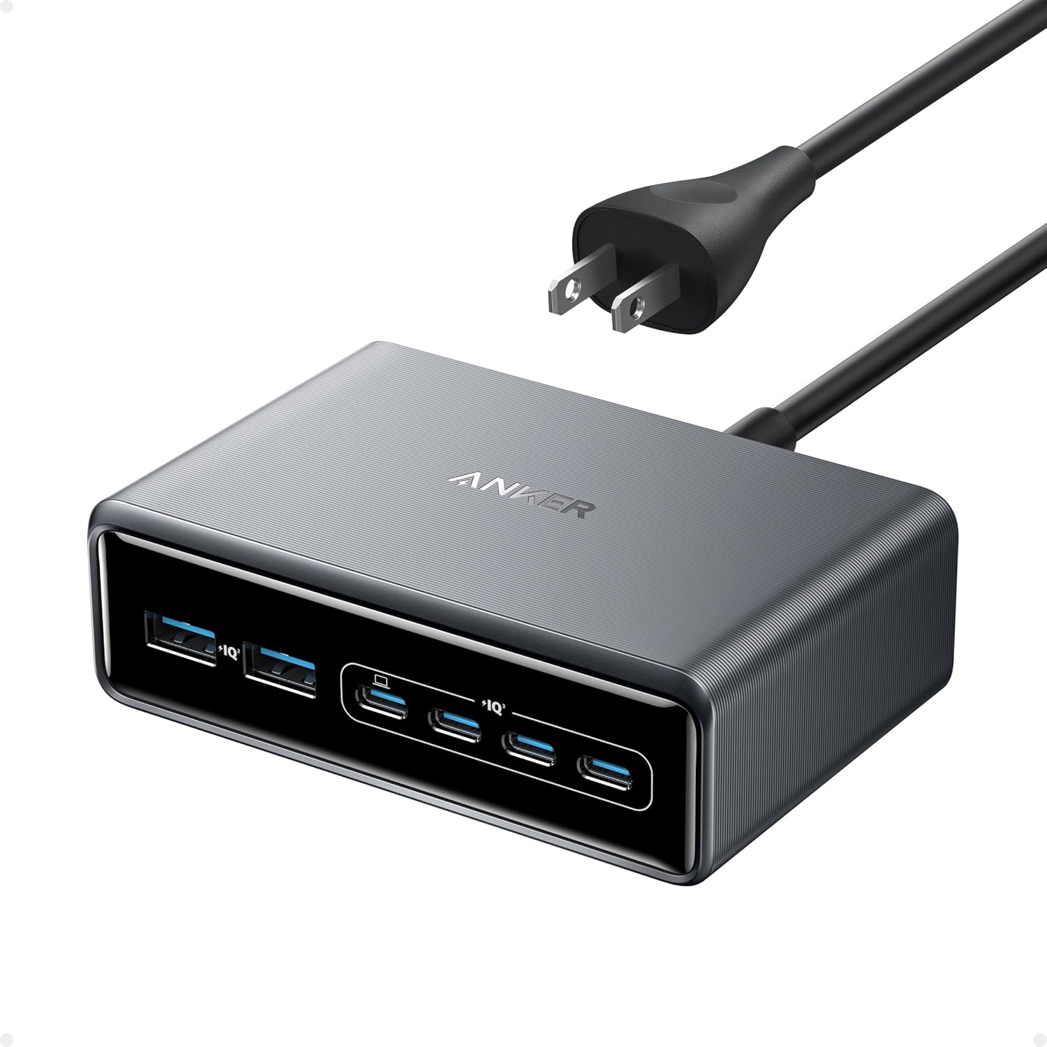 Anker Prime Charger, 200W 6-Port GaN Charging Station, USB-C PD Fast Charging De...