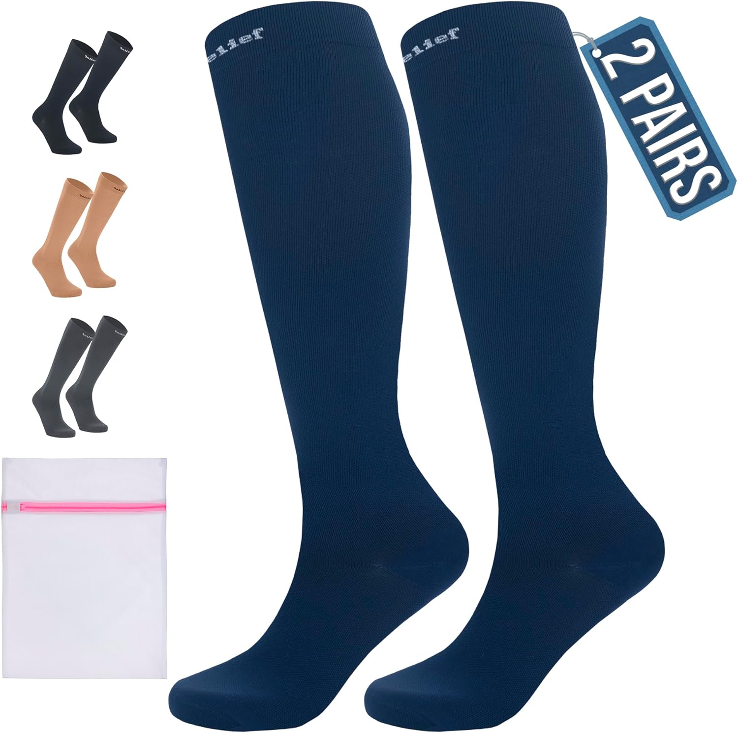 Premium 360 RELIEF Compression Socks for Women, High-Quality Compression Socks f...