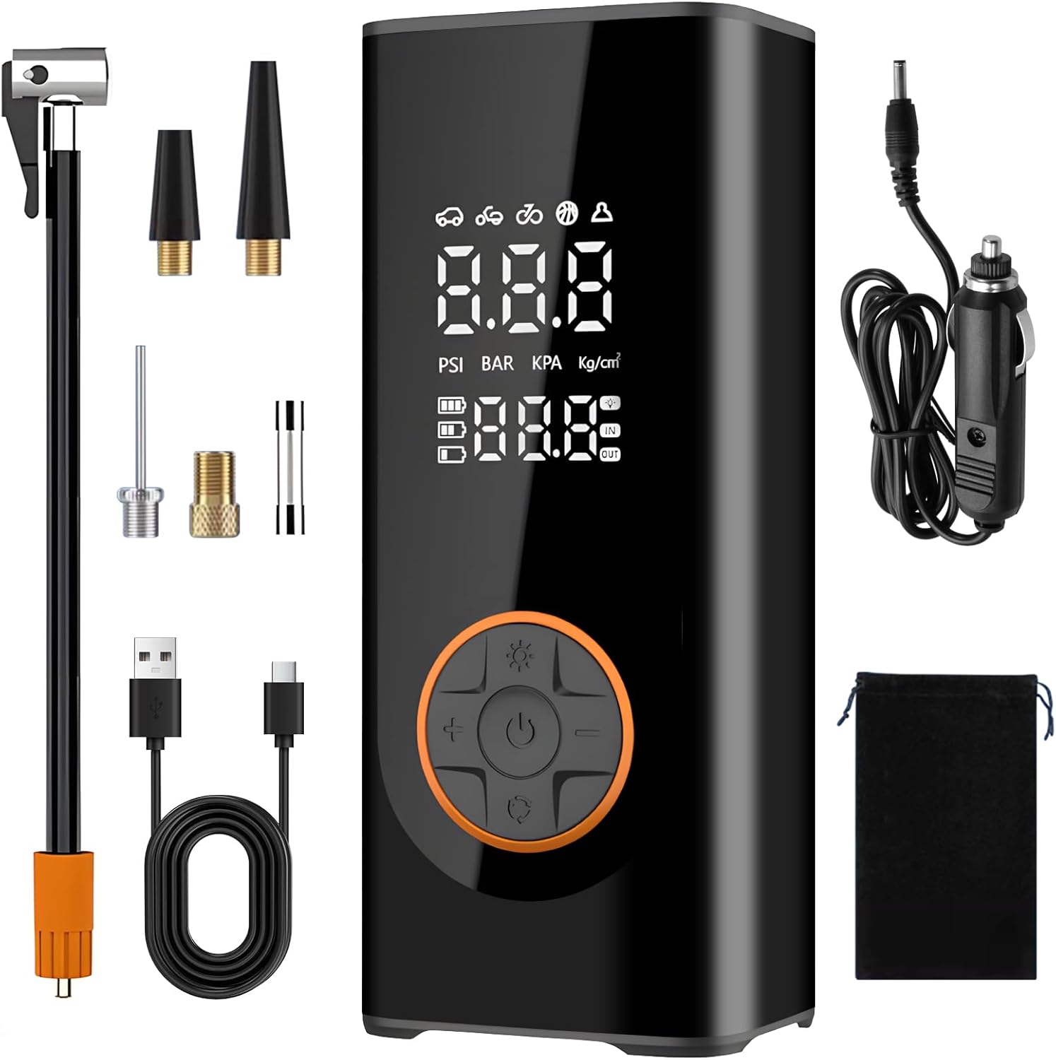 Innovative Corded/Cordless Tyre Inflator, High-Quality Portable Air Compressor,...
