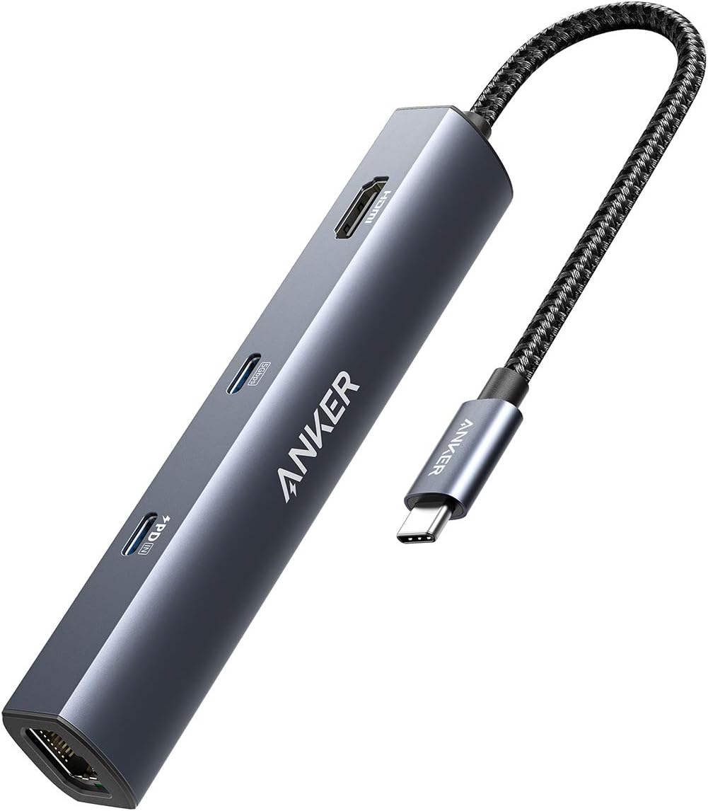Anker USB C Hub, PowerExpand 6-in-1 PD Ethernet Hub with 65W Power Delivery, 4K...