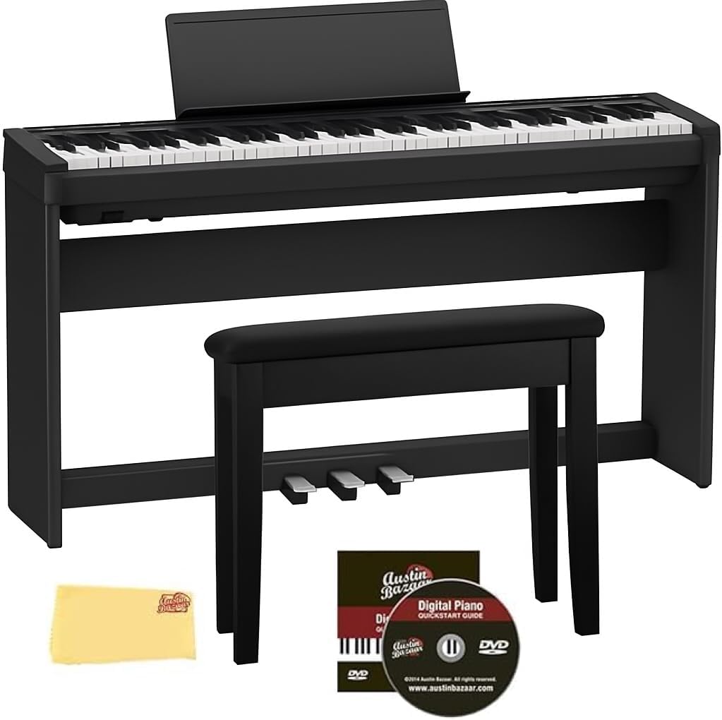 Roland FP-30X Digital Piano, Essential 88-Key Digital Piano with Black Bundle, H...