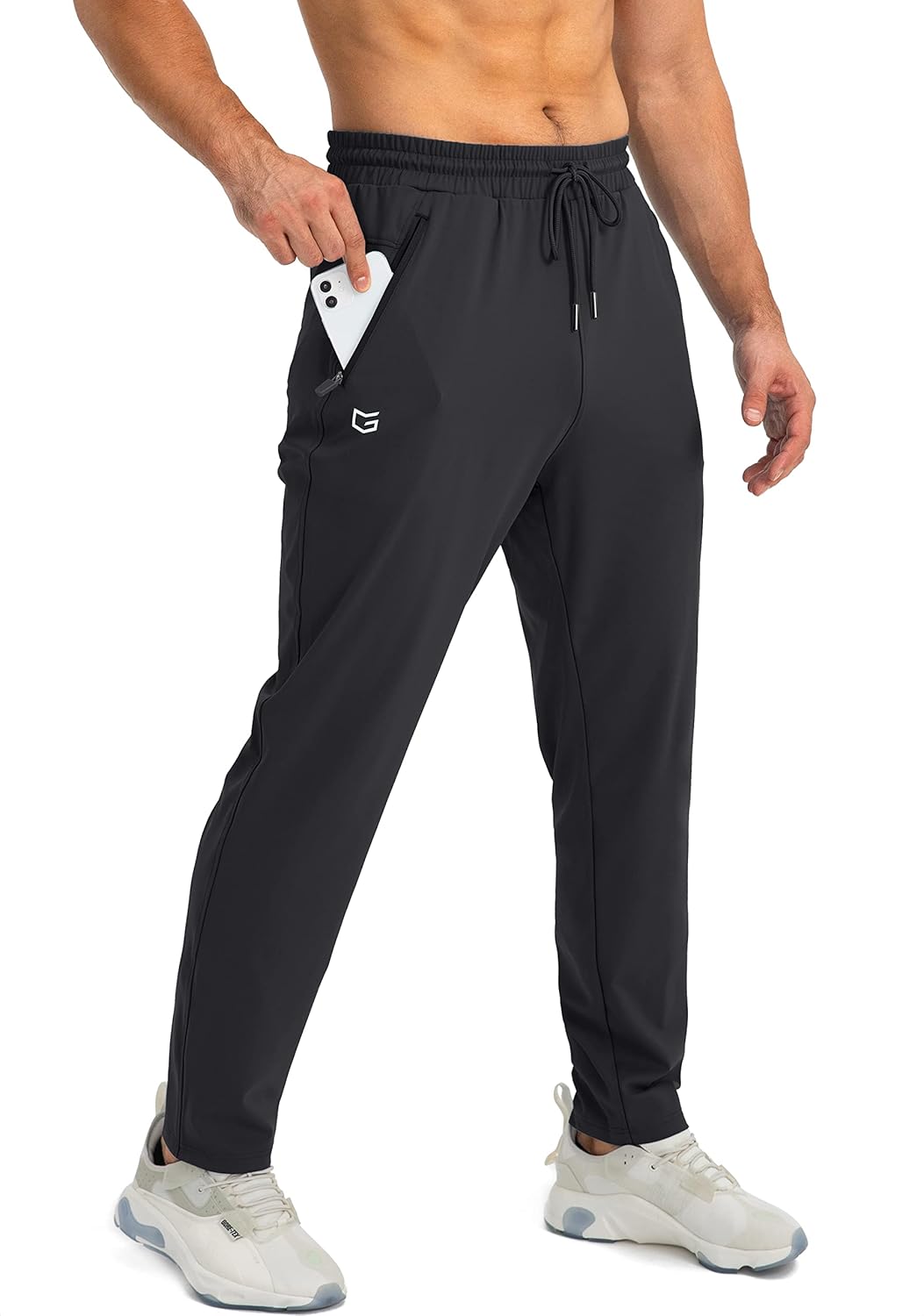 G Gradual Men's Sweatpants with Zipper Pockets Tapered Joggers for Men Athletic...