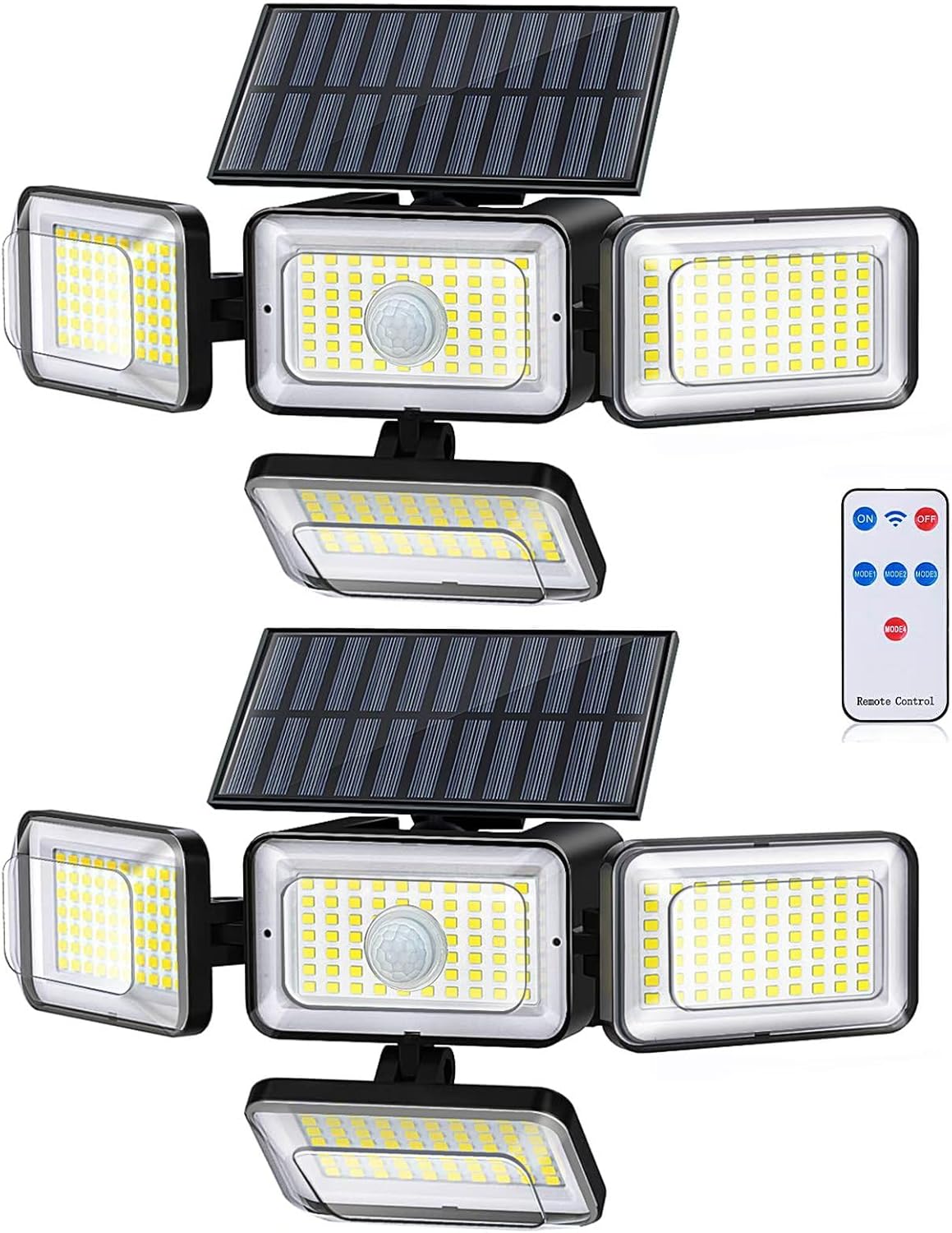 Mokot Solar Lights Outdoor, 288 LED 2800LM Motion Sensor Outdoor Light with Remo...