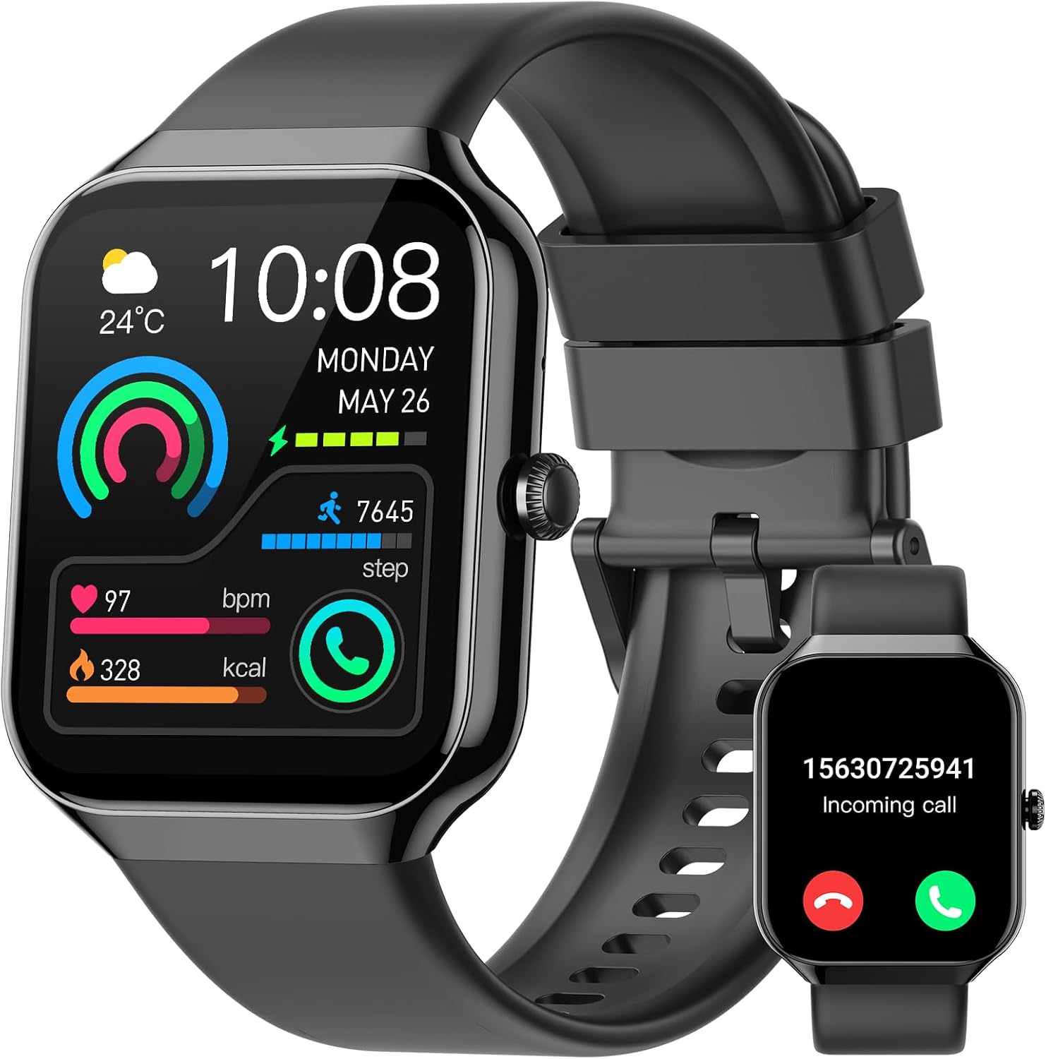 Smart Watch for Men Women Answer/Make Calls, 1.96"HD Touch Screen Fitness Watch...