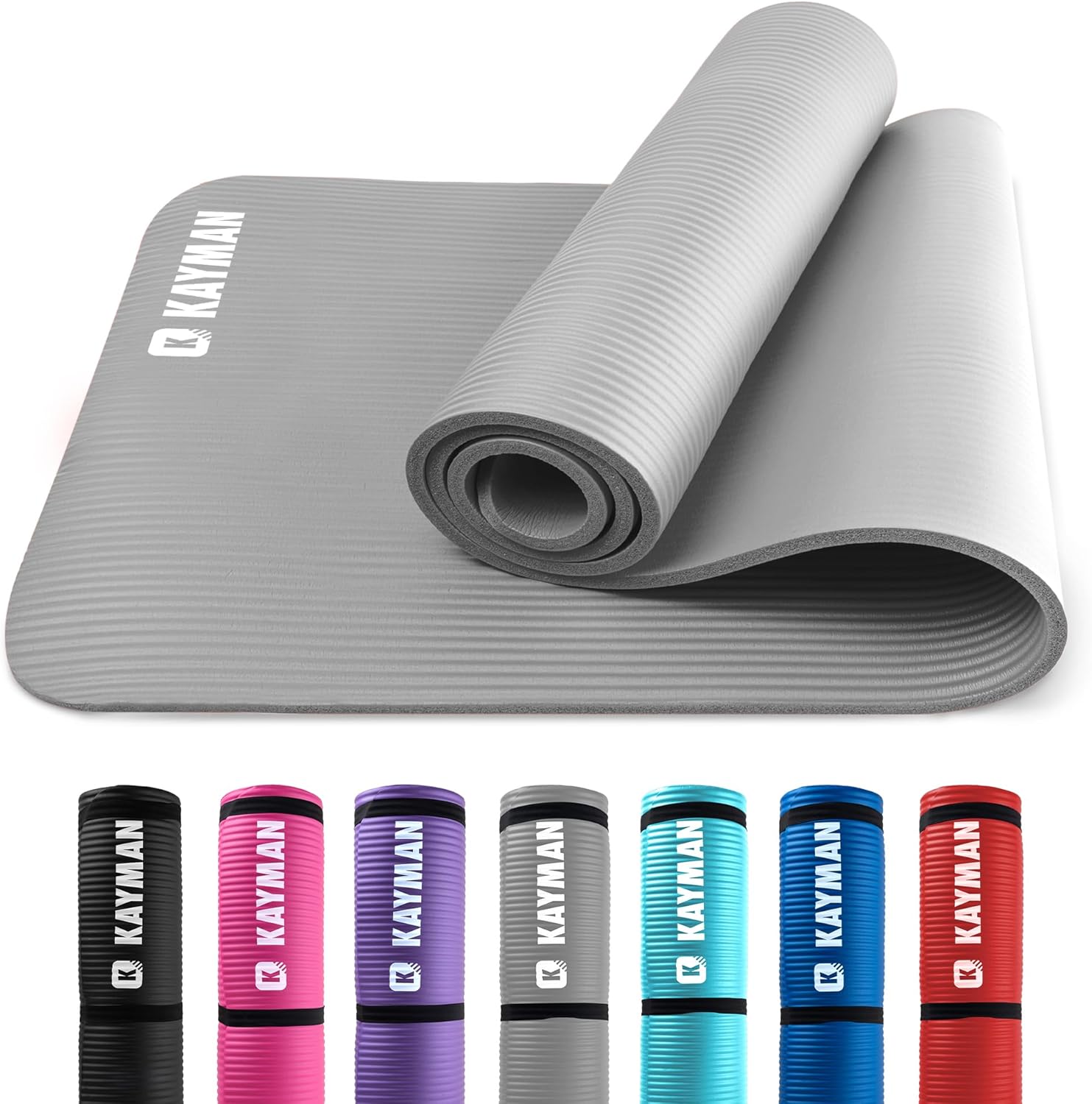 KAYMAN Yoga Mat, Special Multi-Purpose Thick Foam Exercise Mat, Comfortable Floo...