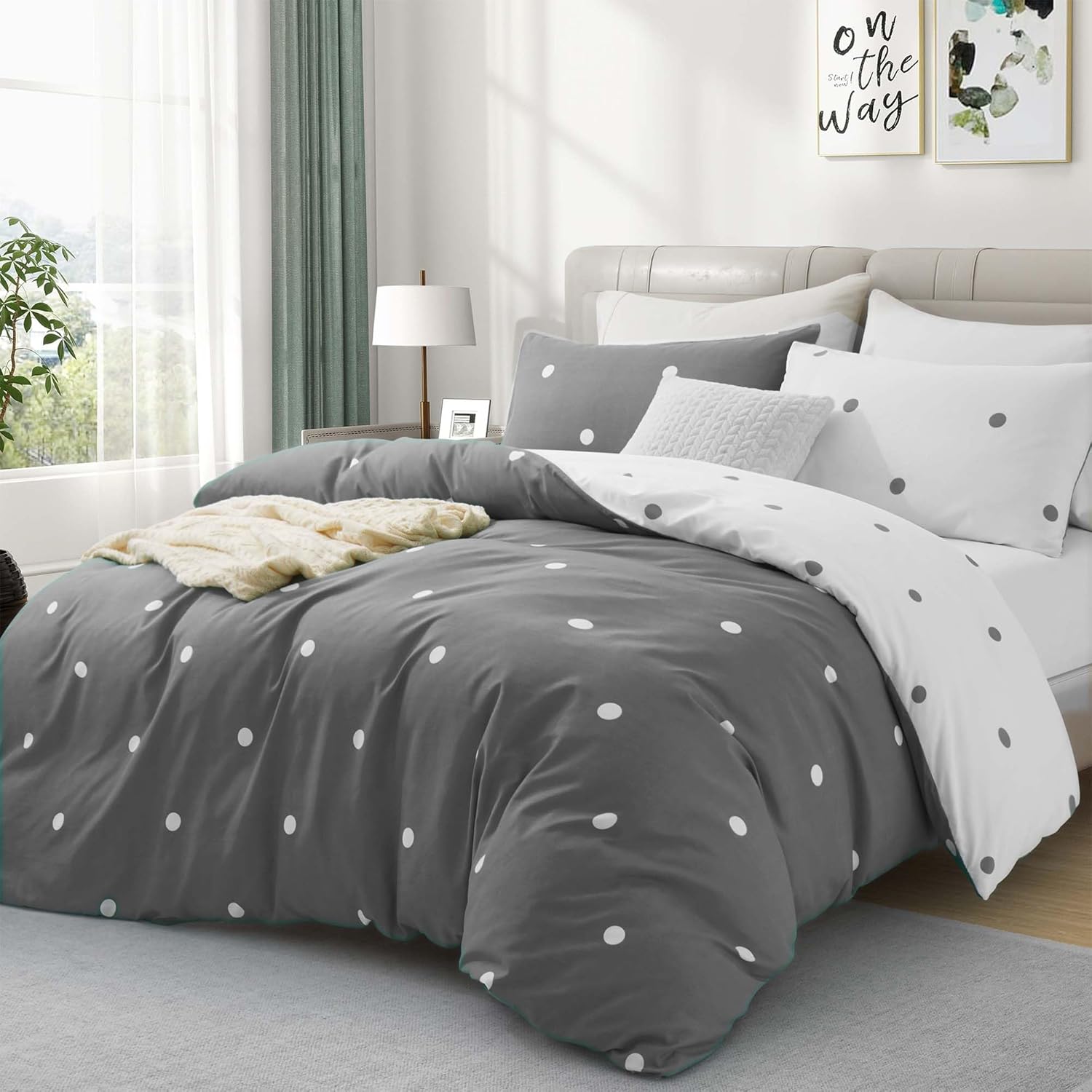 Hafaa Double Duvet Set, Unique Soft Printed Bedding Set, Innovative Brushed Micr...