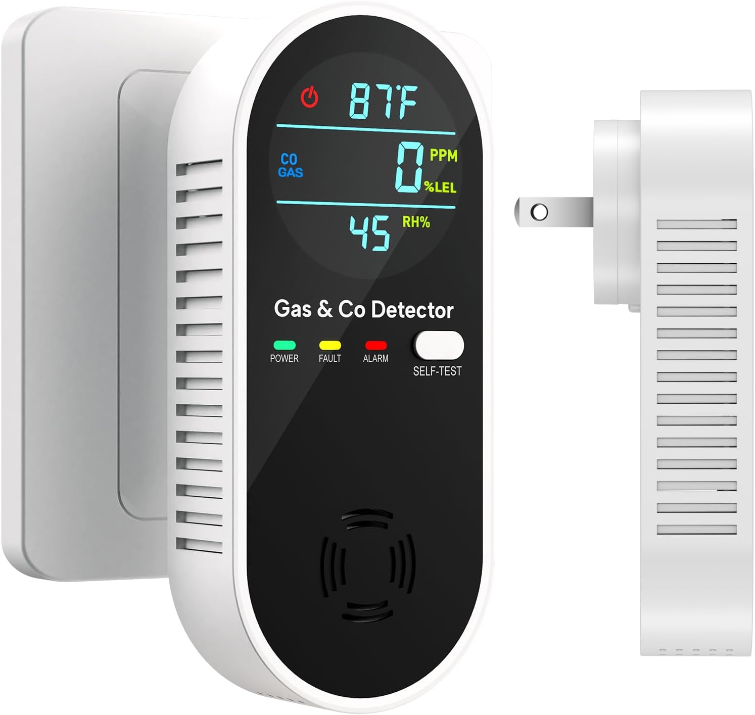 4-in-1 Upgraded Natural Gas Leak Detector and Carbon Monoxide Detectors, Dual Se...