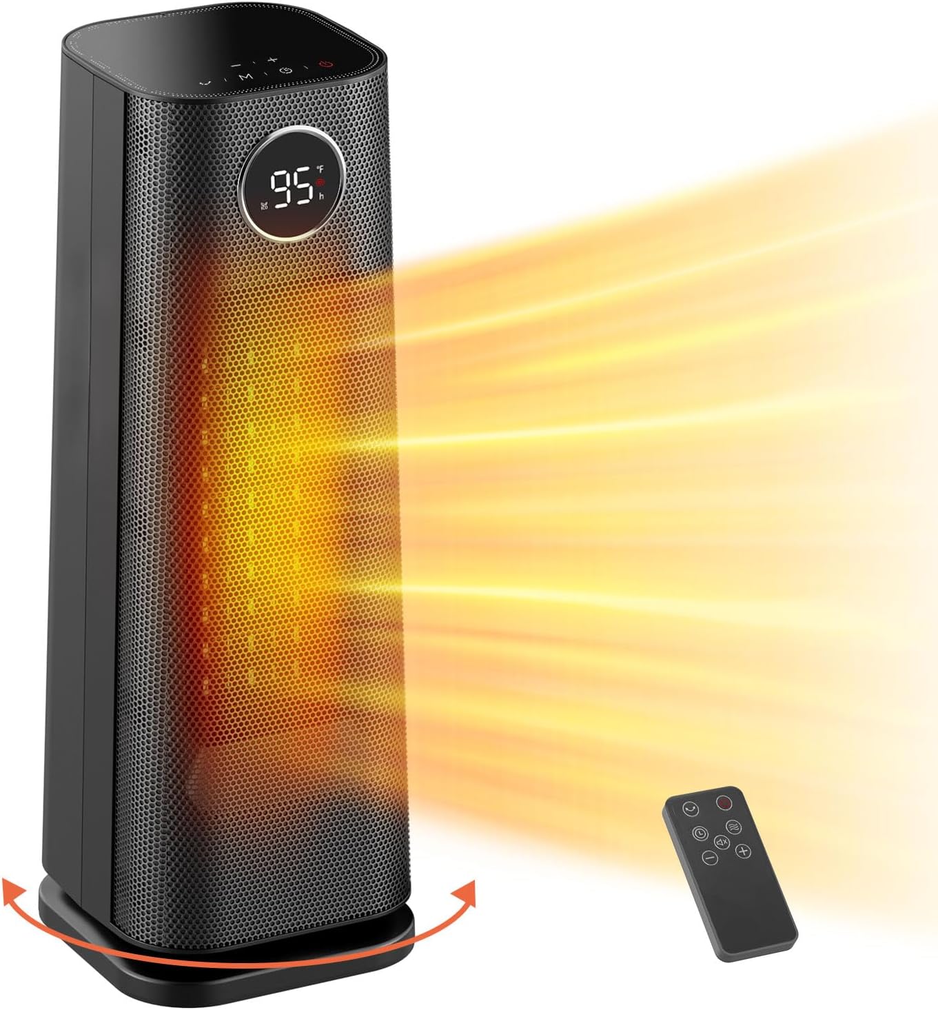 Space Heater for Indoor Use, 1500W Fast Electric Portable Ceramic Heaters with T...