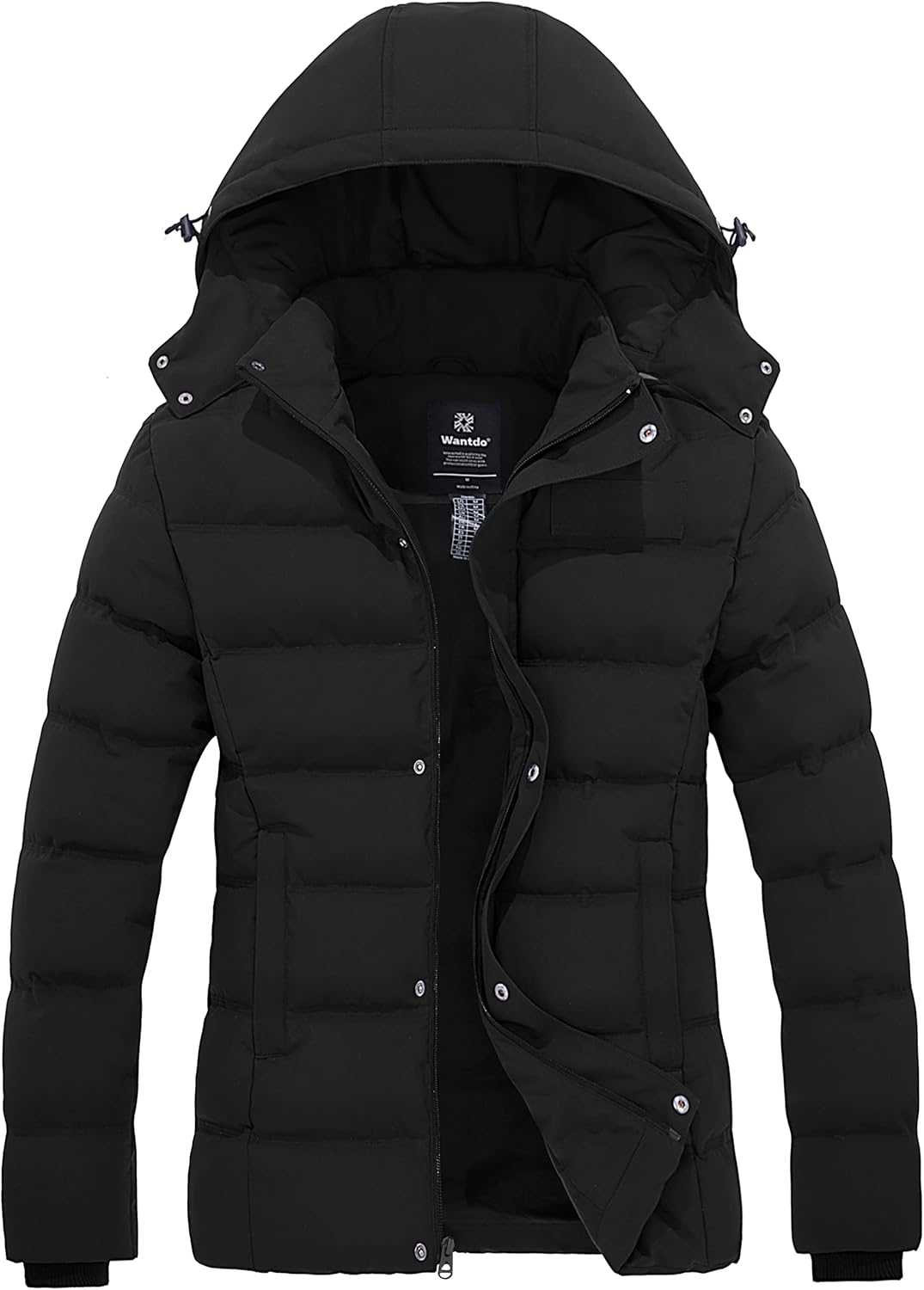 Wantdo Women's Hooded Warm Winter Coat Quilted Thicken Puffer Jacket with Remova...