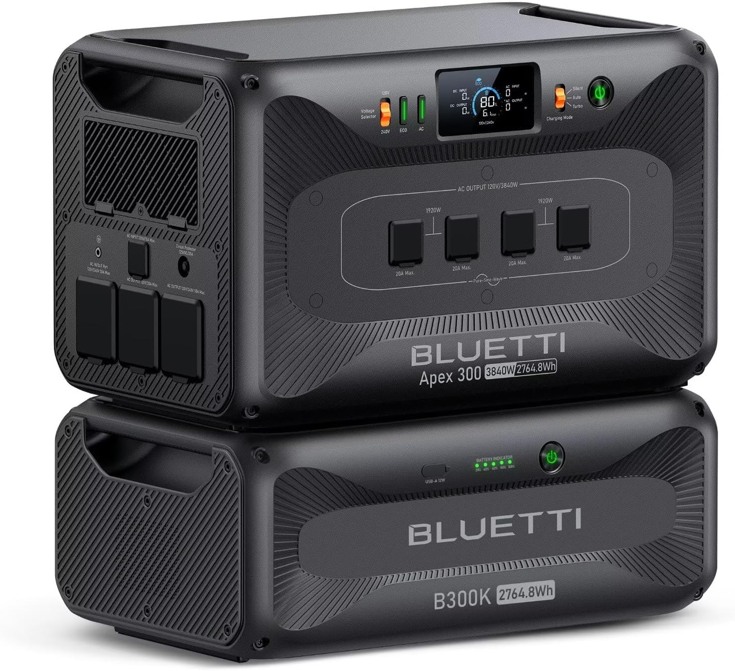 BLUETTI Apex 300 Portable Power Station & B300K Expansion Battery, 5529.6Wh LFP...