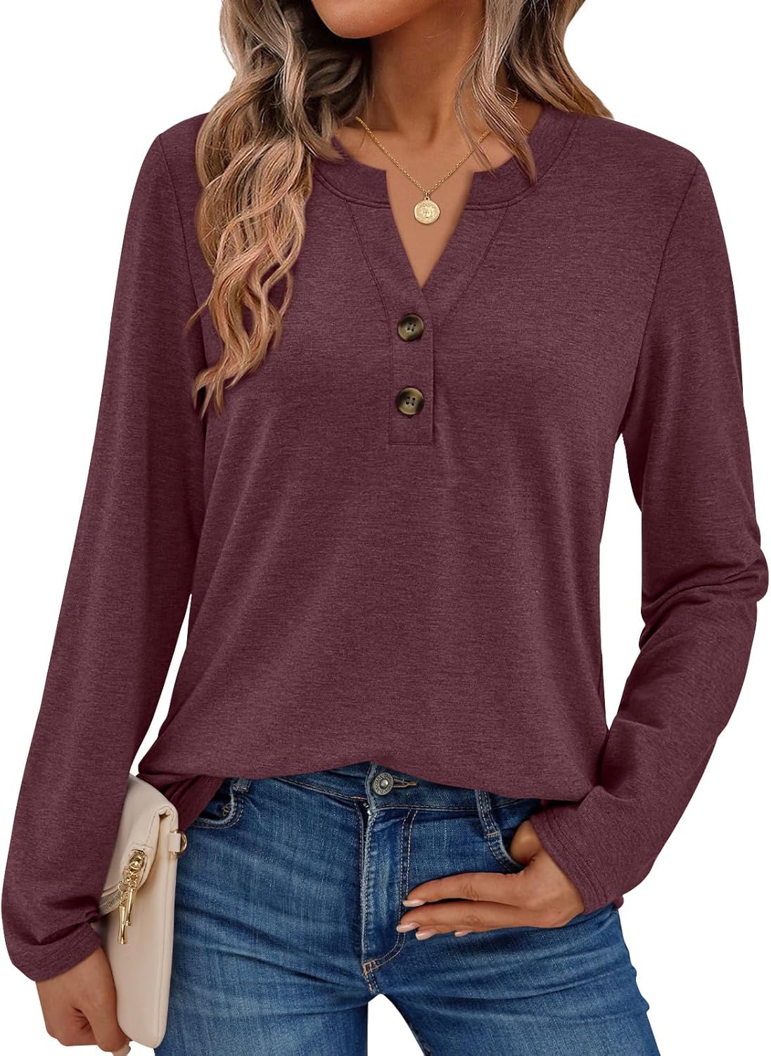 AUTOMET Women's Long Sleeve Shirts 2025 Fall Fashion Dressy Casual Tops Trendy H...
