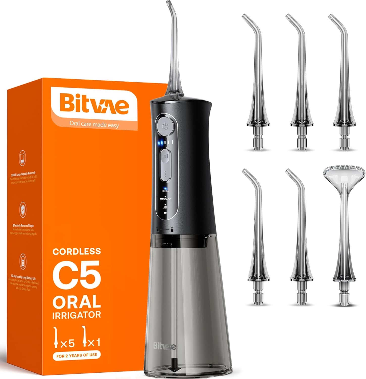 Bitvae Water Dental Flosser for Teeth, Cordless Water Teeth Cleaner Picks, 3 Mod...