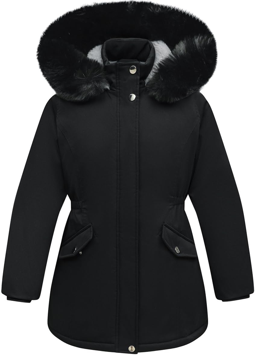 Girl's Long Coat, Special Waterproof Winter Kids Outerwear, Innovative Warm Park...