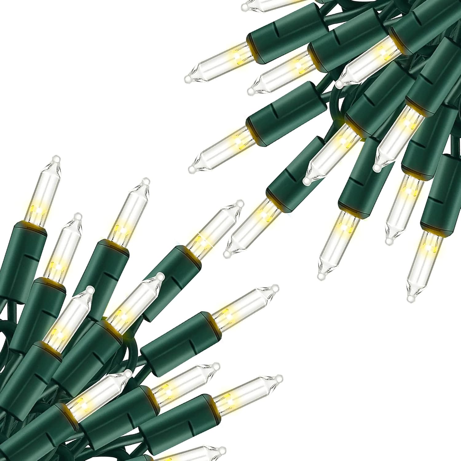 Warm White Christmas Lights, Special Christmas Mini Tree String Lights with 2 Pa...