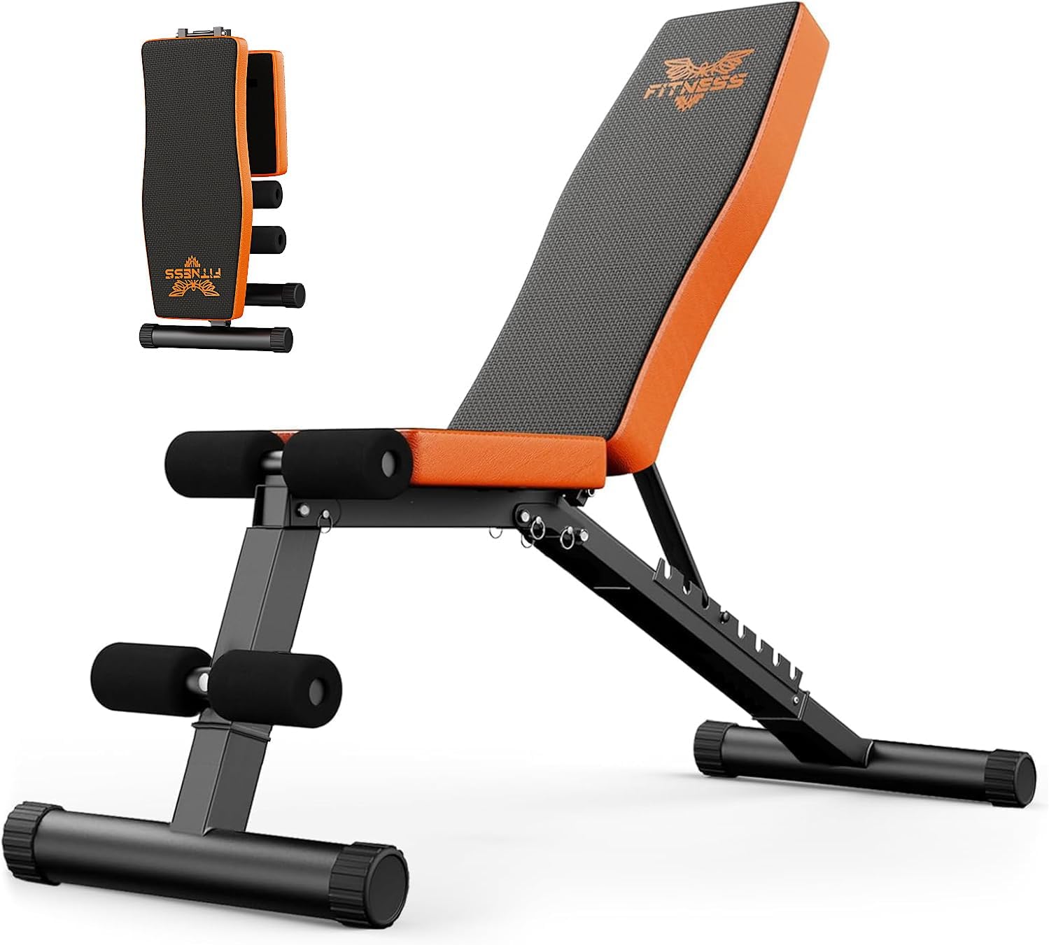 naspaluro Weight Bench Adjustable, Full Body Exercise Folding Fitness Workout Be...