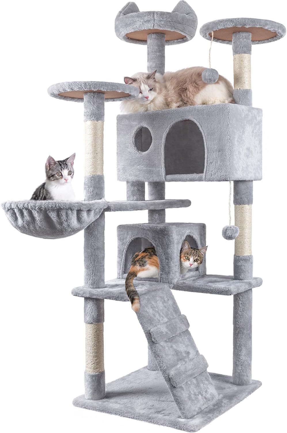 HOMIDEC Cat Tree,151cm Cat Tower for Indoor Kitty,Scratching Post Stable Activit...