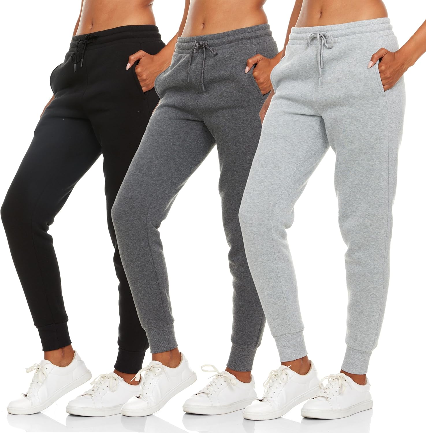 BottomLine 3 Pack Sweatpants Women, Comfortable Womens Sweatpants, Fleece Womens...
