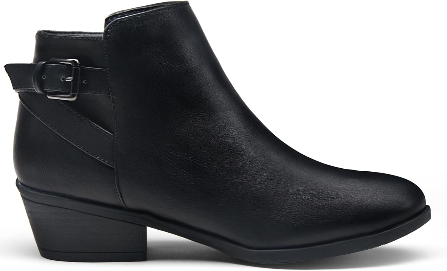 Vepose Women's Short Ankle Boots Low Heel, Western Cutout Perforated Booties 8 E...