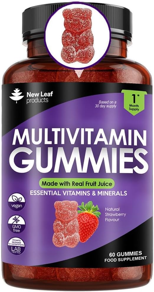 Multivitamin Gummies High Strength for Men Women - Vegetarian +14 Essential Vita...