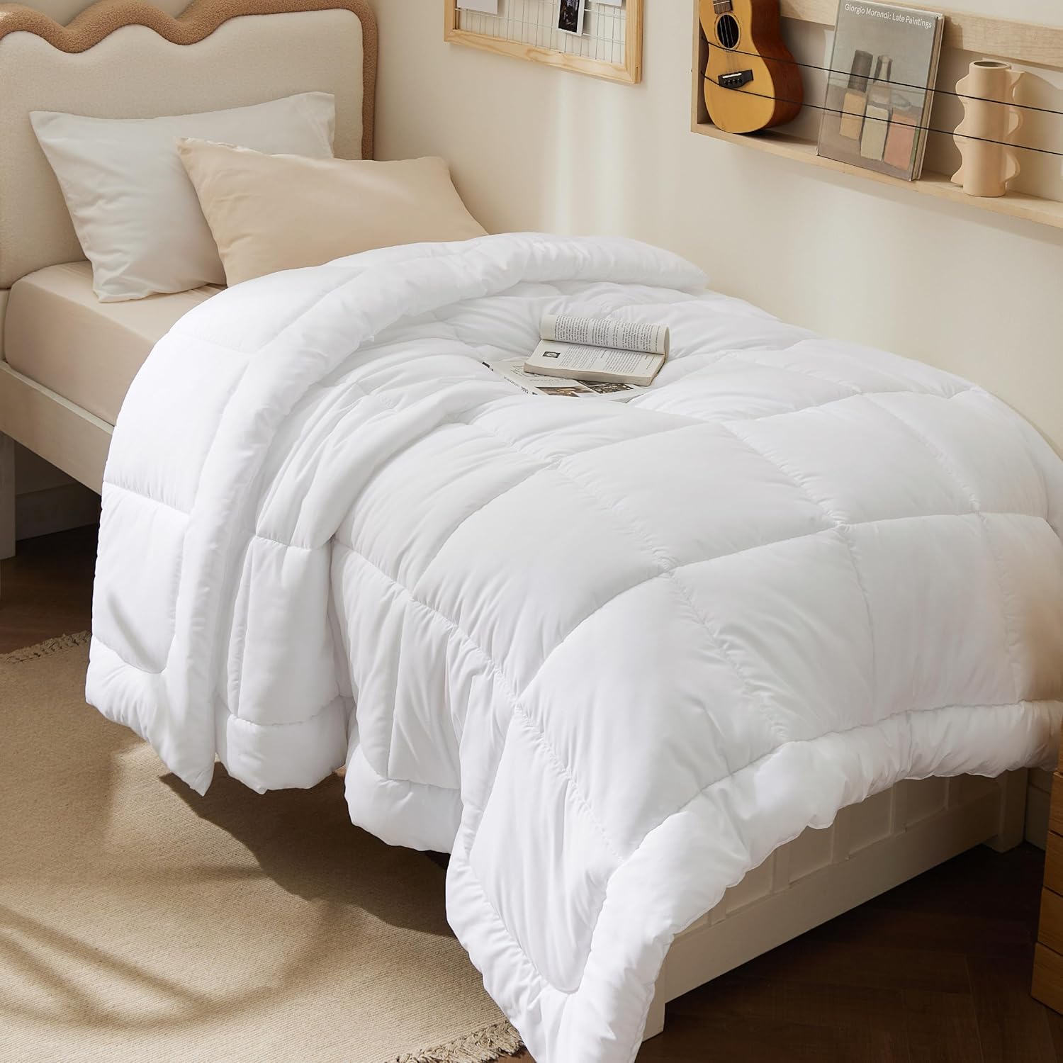 Unique Bedsure Comforter Duvet Insert, Special Quilted Comforter for Twin Size B...