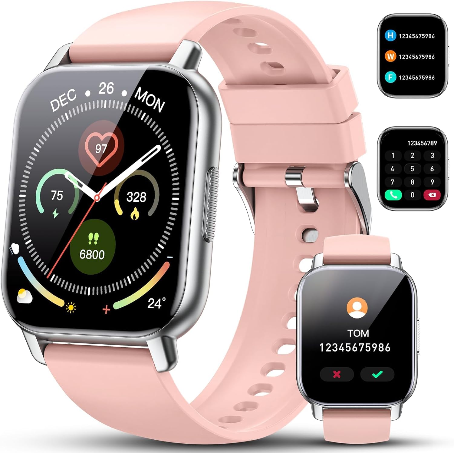 Smart Watches for Men Women (Answer/Make Calls), 1.85" Touchscreen Fitness Watch...