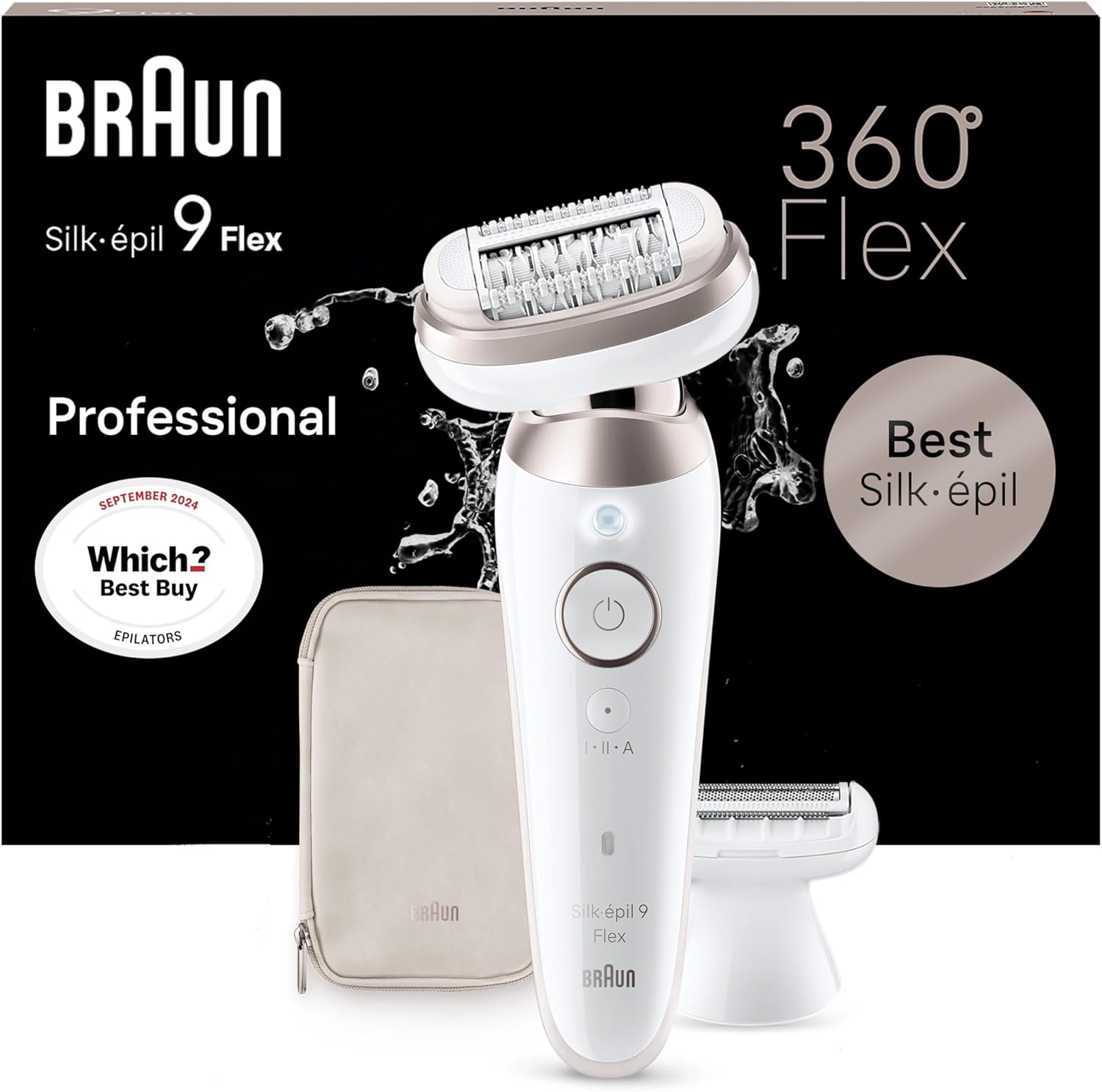 Braun Silk-épil 9 Flex, Epilator with 360 degree Flexible Head for Easy Hair Rem...