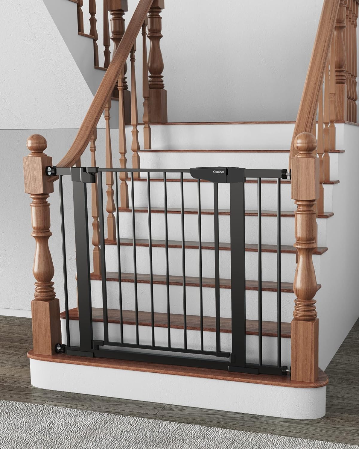 Cumbor 29.7-40.6" Baby Gate for Stairs, Baby Essential Safety Gate, Mom's Choice...