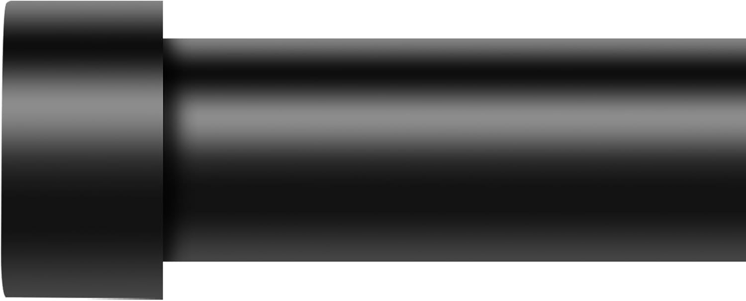 Curtain Rods for Windows 48 to 84 Inch(4-7 Feet),Black 1'' Diameter Drapery Rods...