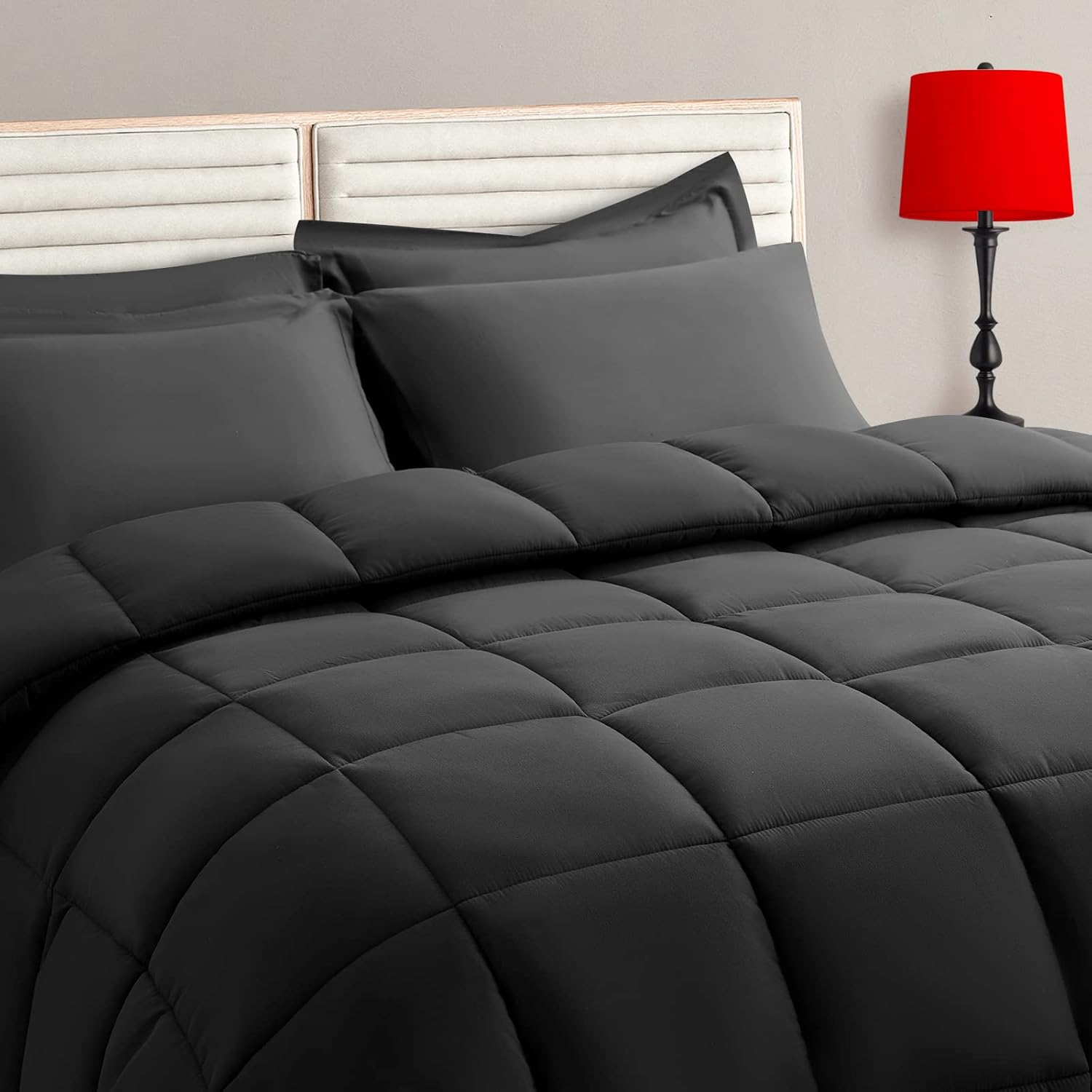 TAIMIT Full Size Comforter Set - 7 Pieces, Bed in a Bag Bedding Sets with All Se...