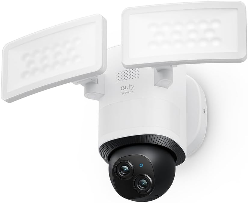 eufy Security Floodlight Camera E340 Dual Cameras Wired Outdoor Security Camera,...