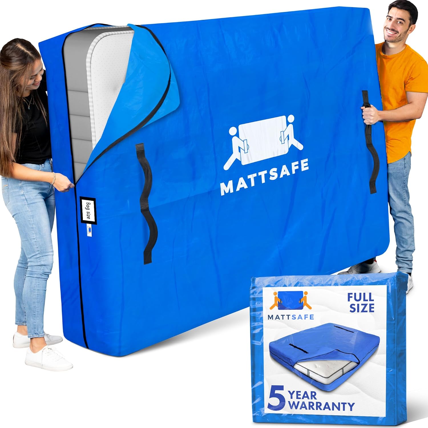 Nordic Elk Mattress Bags for Moving and Storage (Full) Heavy Duty Moving Supplie...