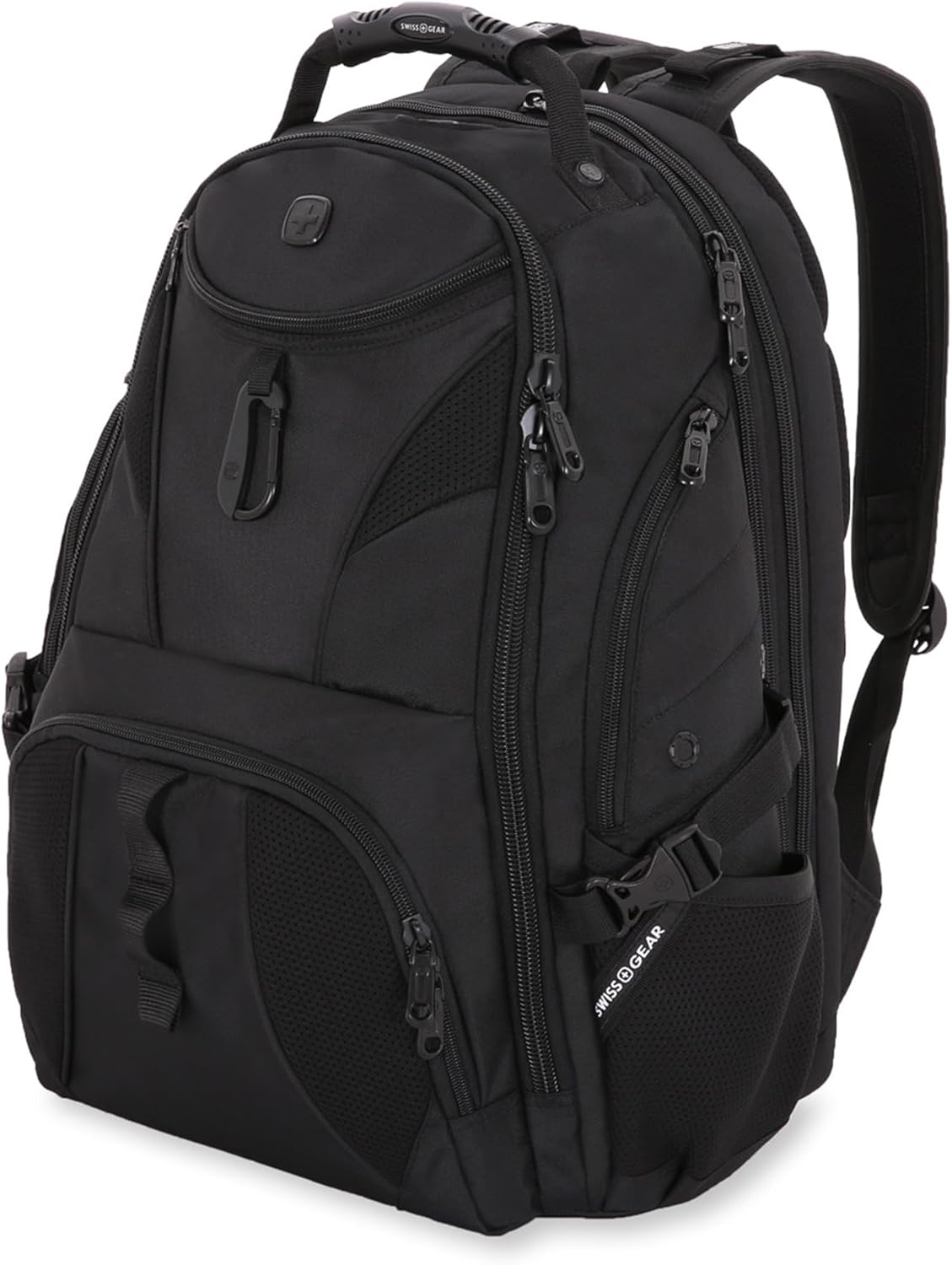 SwissGear 1900 ScanSmart 17” Laptop Backpack Black/Black – Reflective Tech Backp...