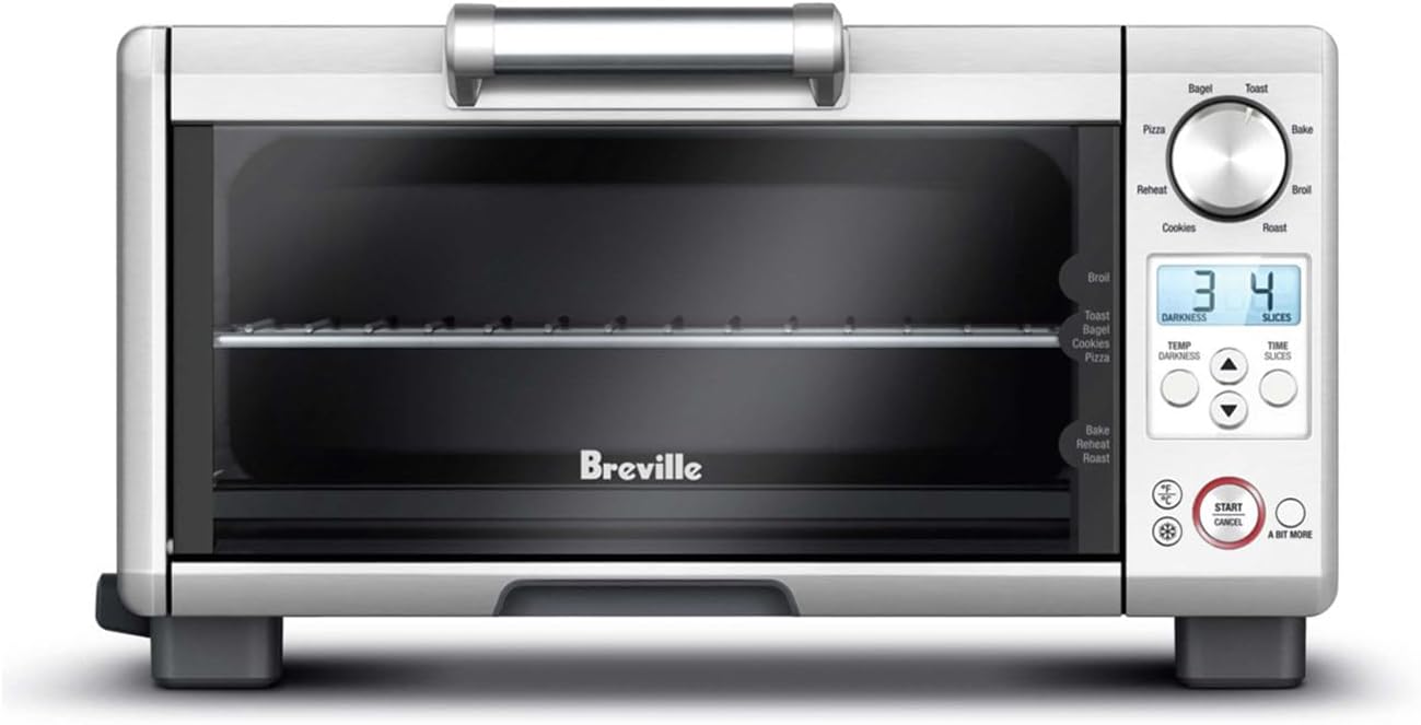 Breville BOV450XL Mini Smart Countertop Oven and Toaster Oven, Small, Brushed St...