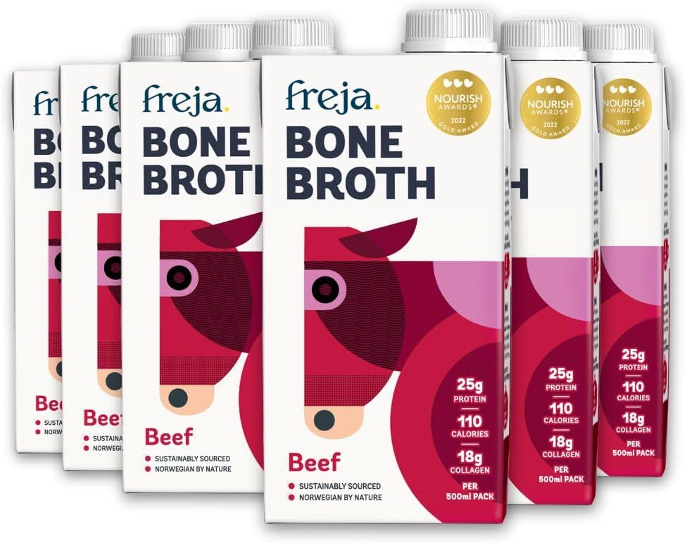 Freja Beef Bone Broth | Grass-Fed | Collagen, Protein & Amino Acids | Low Carb,...