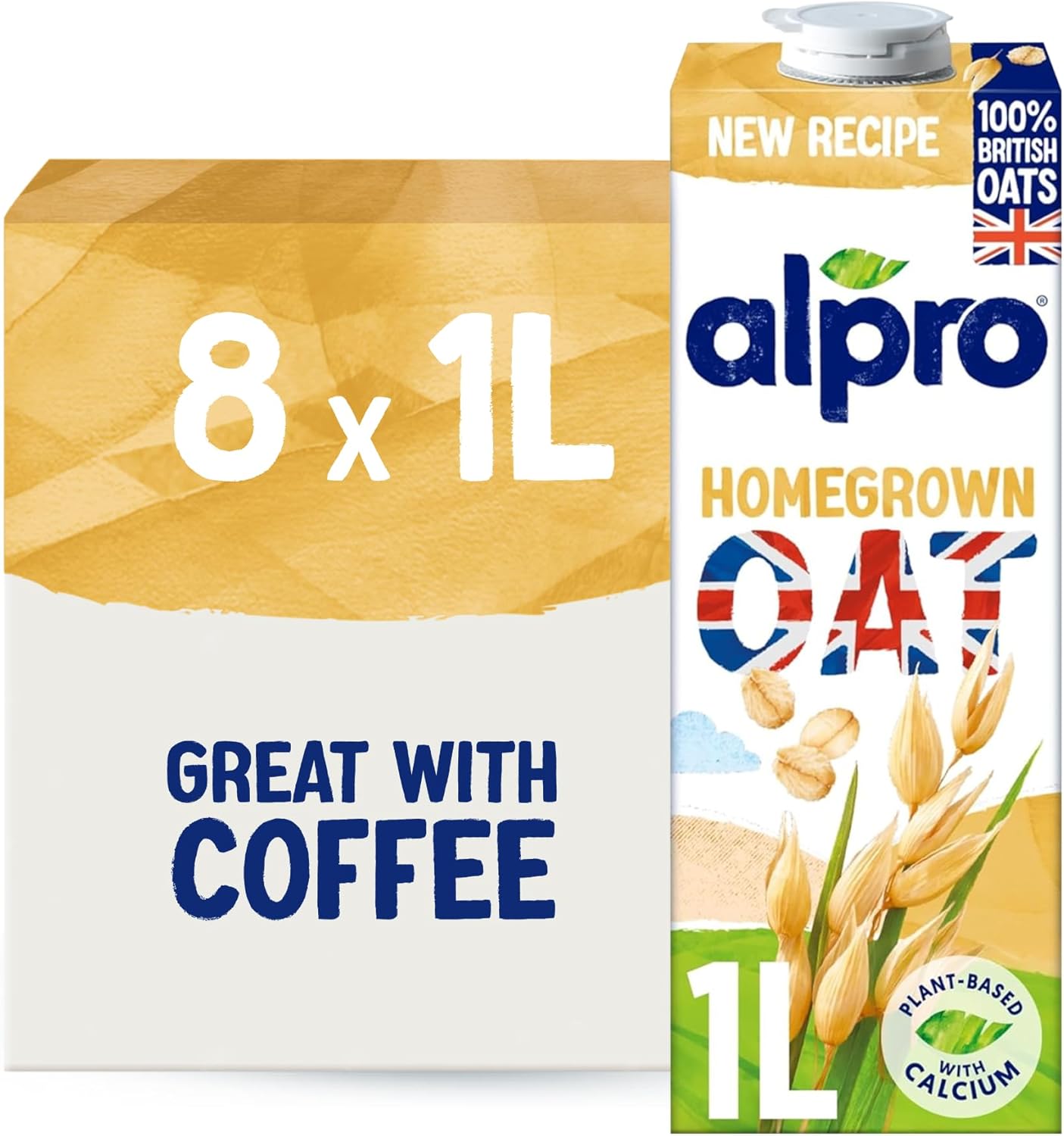 Alpro Oat Drink - 100% British Oats - Plant-Based Long Life Dairy Free & Lactose...