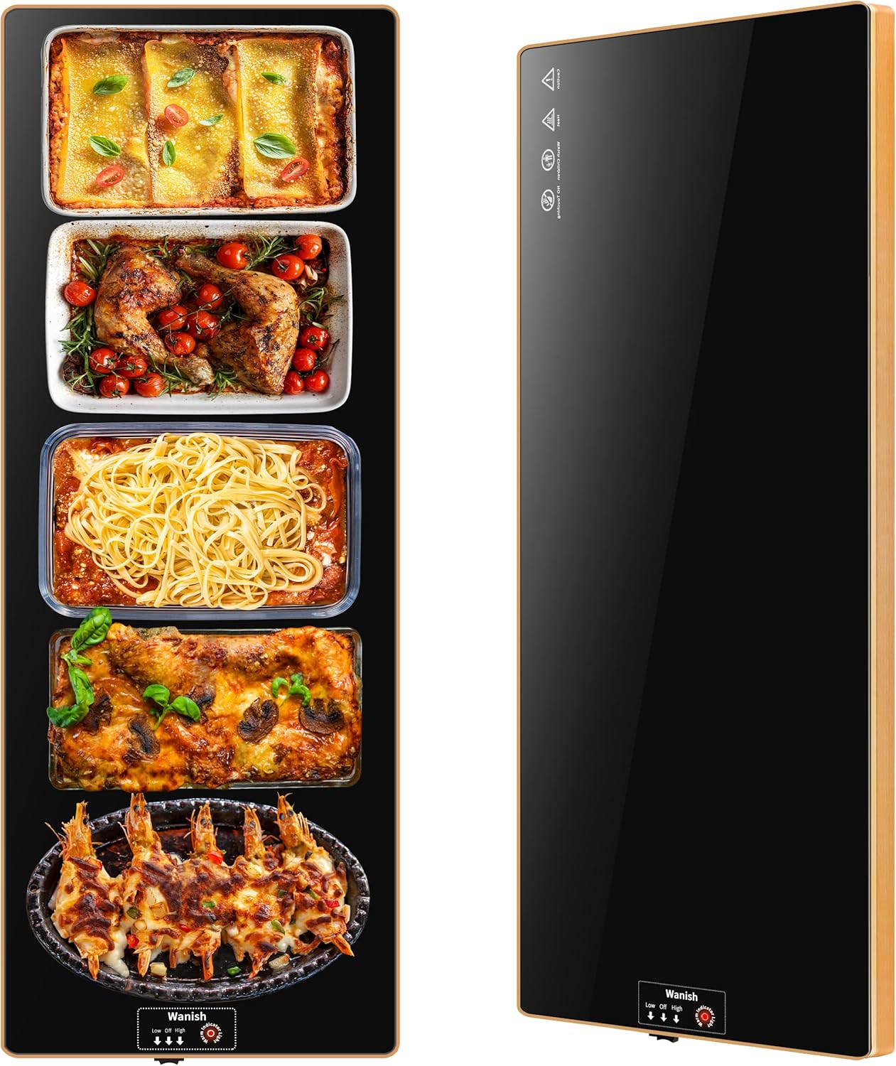 Electric Warming Tray（Extra Long 40”x12”），Food Warmer with Thermostat and Ful...