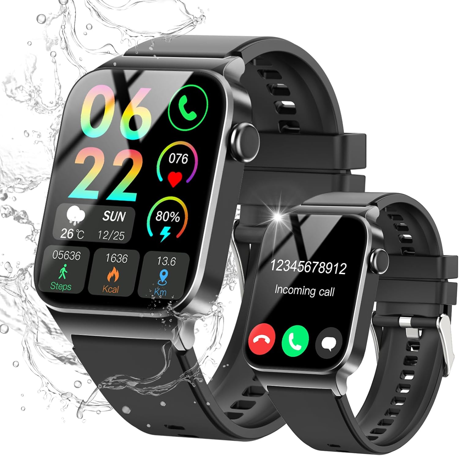 Smart Watch for Men Women Answer/Make Call, 1.85" HD Smartwatch with Heart Rate/...