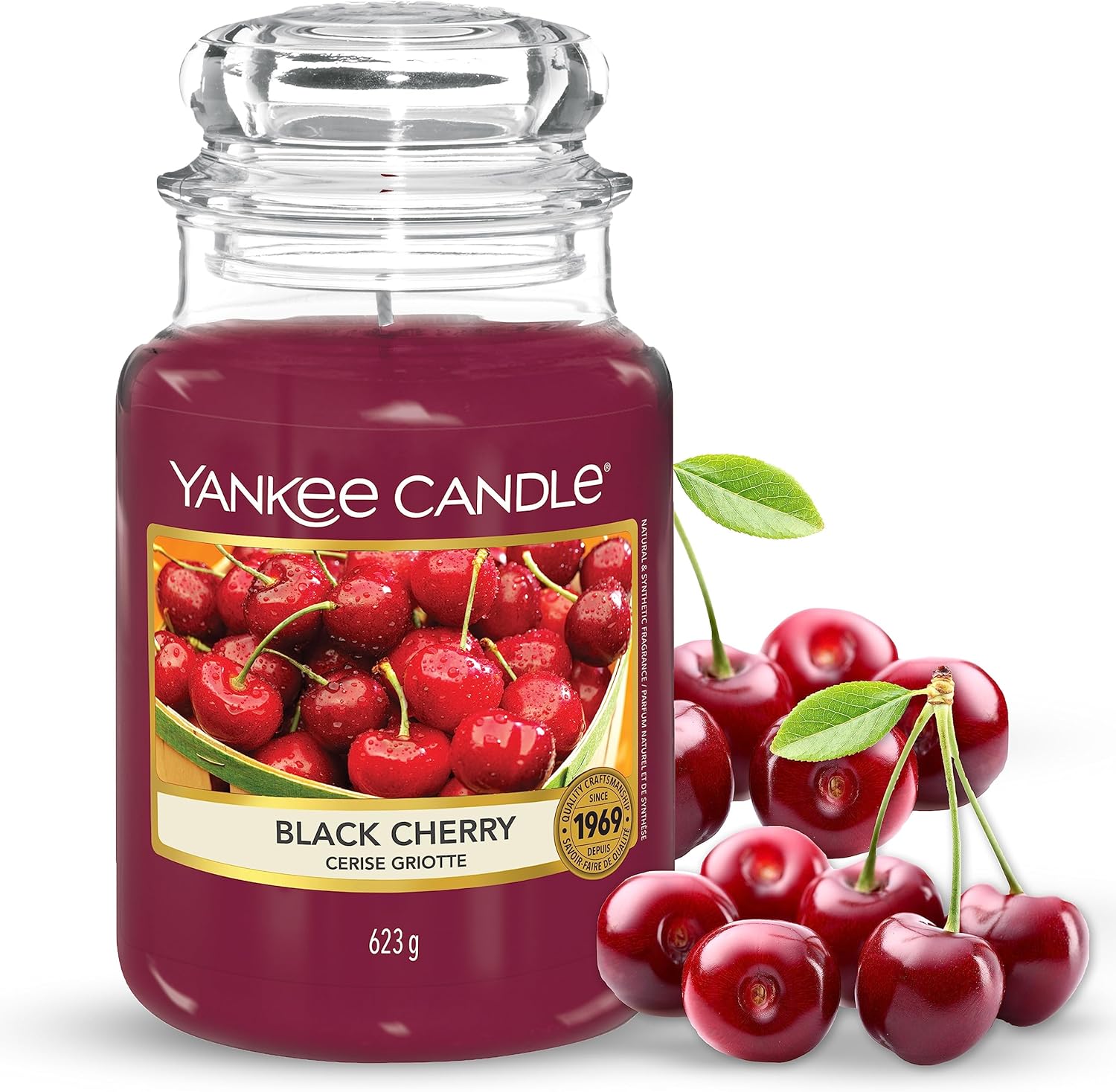 Yankee Candle Scented Candle | Black Cherry Large Jar | Long Burning Candles: up...