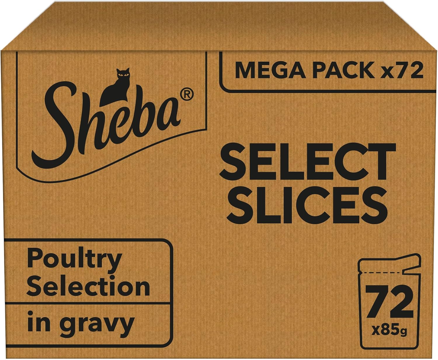 Sheba Select Slices in Gravy – Poultry Selection – Wet cat food pouches for adul...