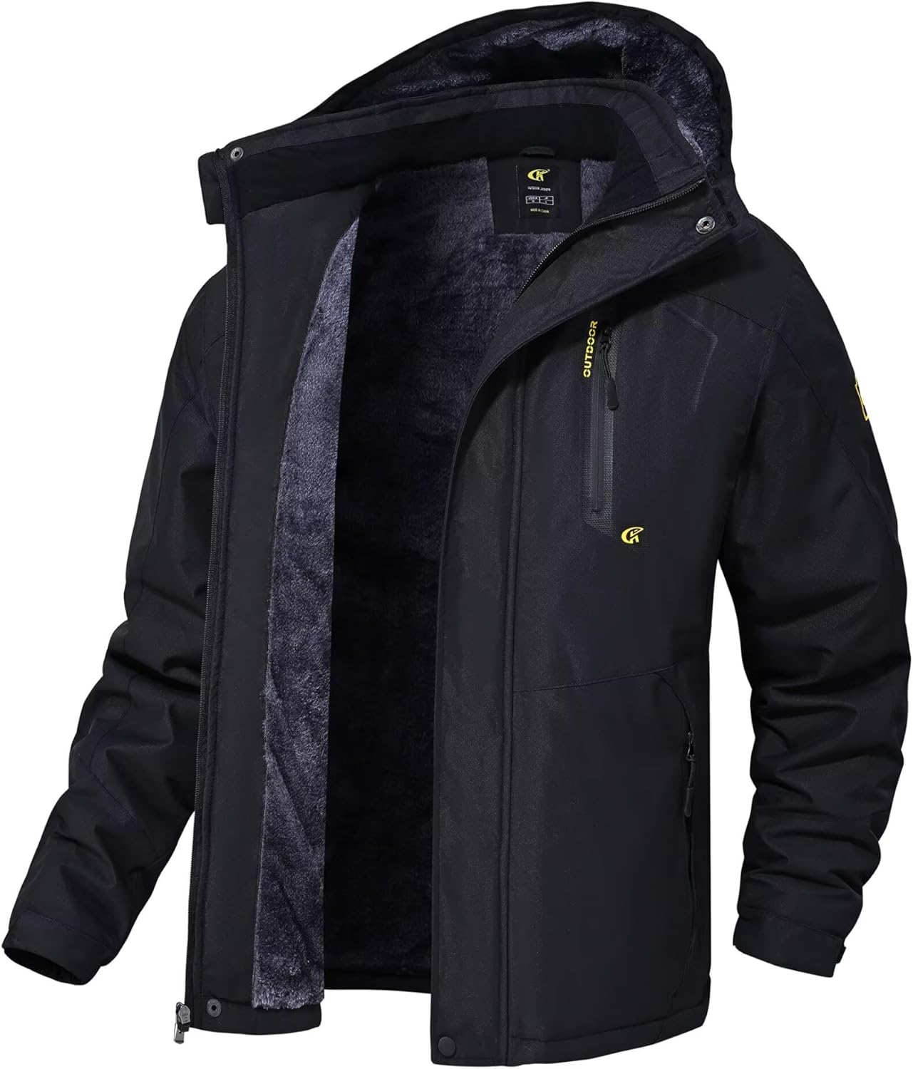 QPNGRP Mens Waterproof Ski Snowboard Jacket Winter Windproof Snow Coat X-Large B...