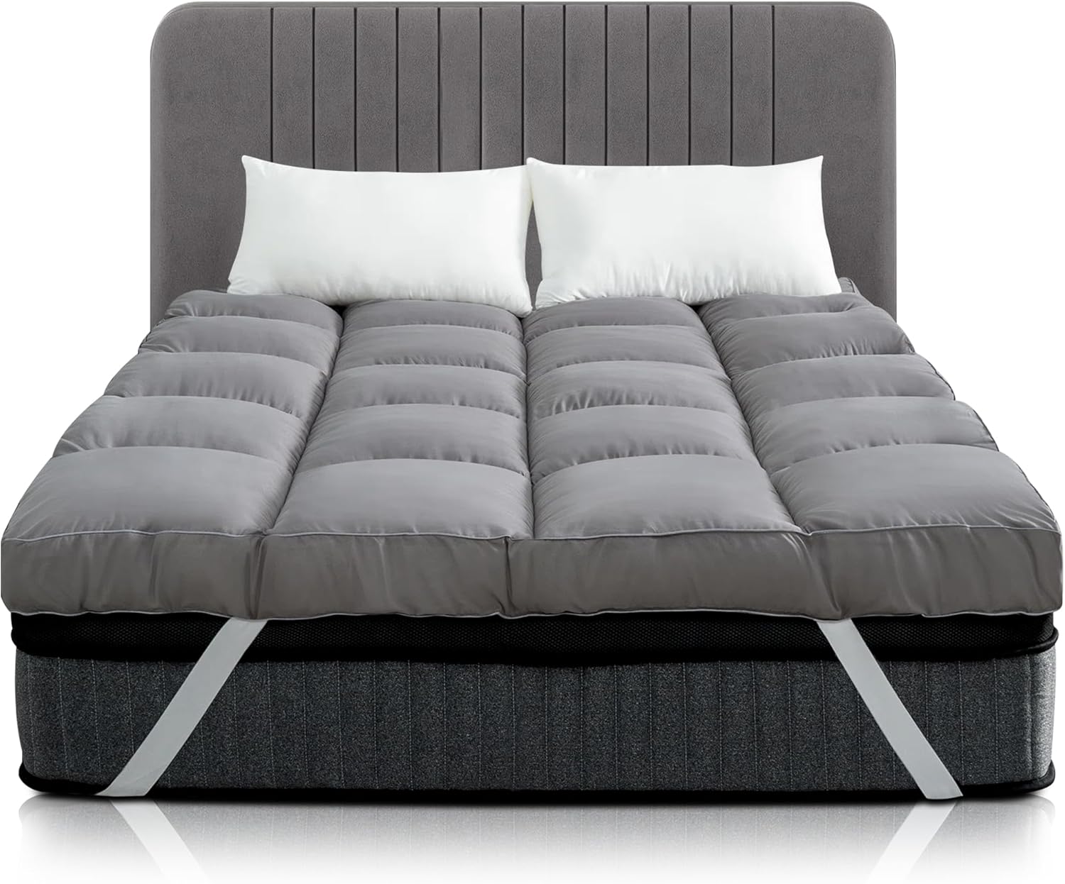Linens World Mattress Topper for Double Bed, Special Quilted Mattress Topper wit...