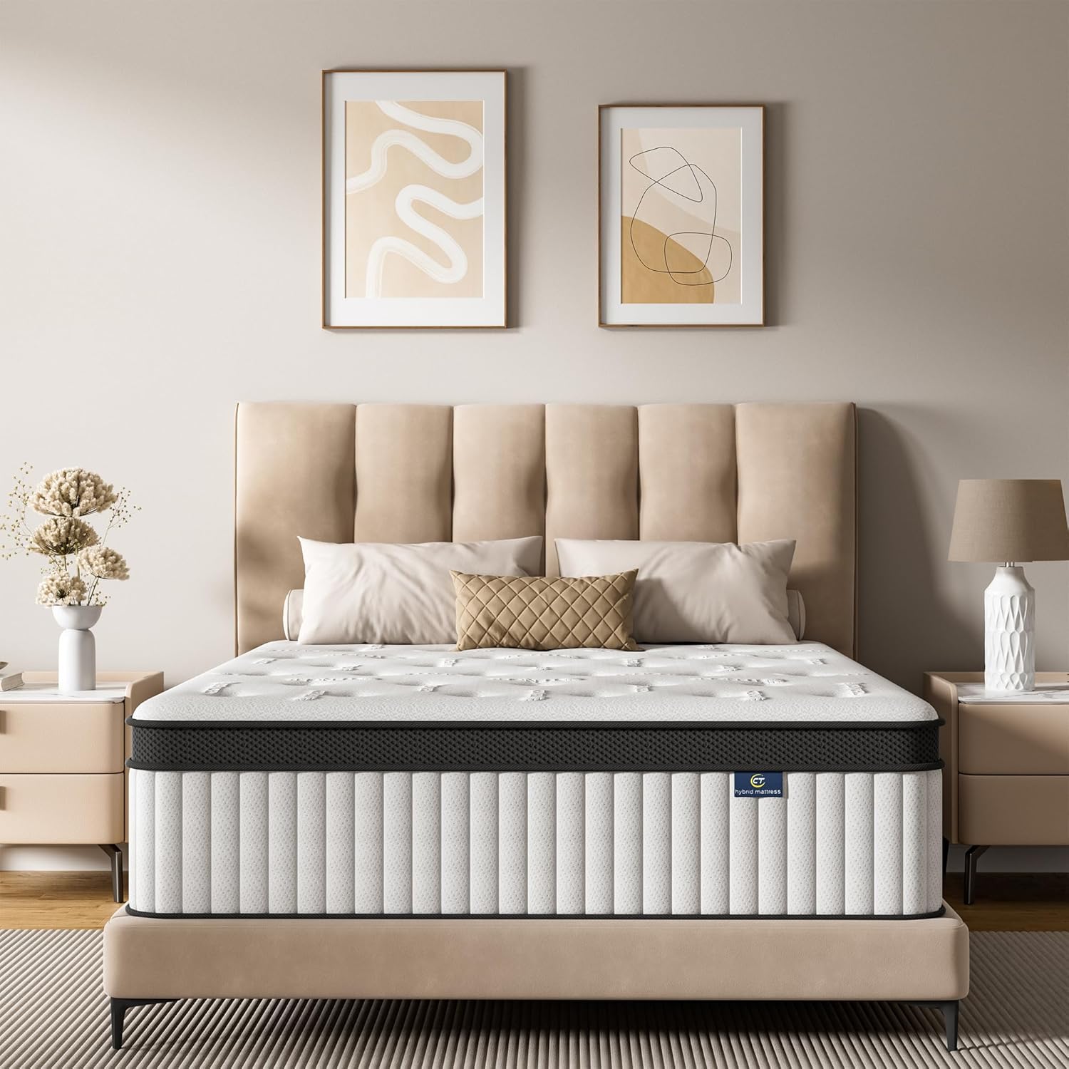 Queen Mattress, 10 Inch Hybrid Mattress in a Box, Memory Foam and Pocket Springs...