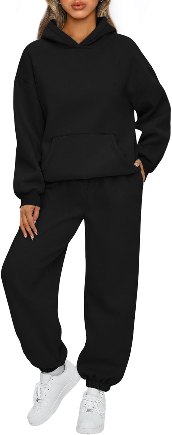 AUTOMET Womens 2 Piece Outfits Lounge Hoodie Sweatsuit Sets Plus Size Fall Fashi...