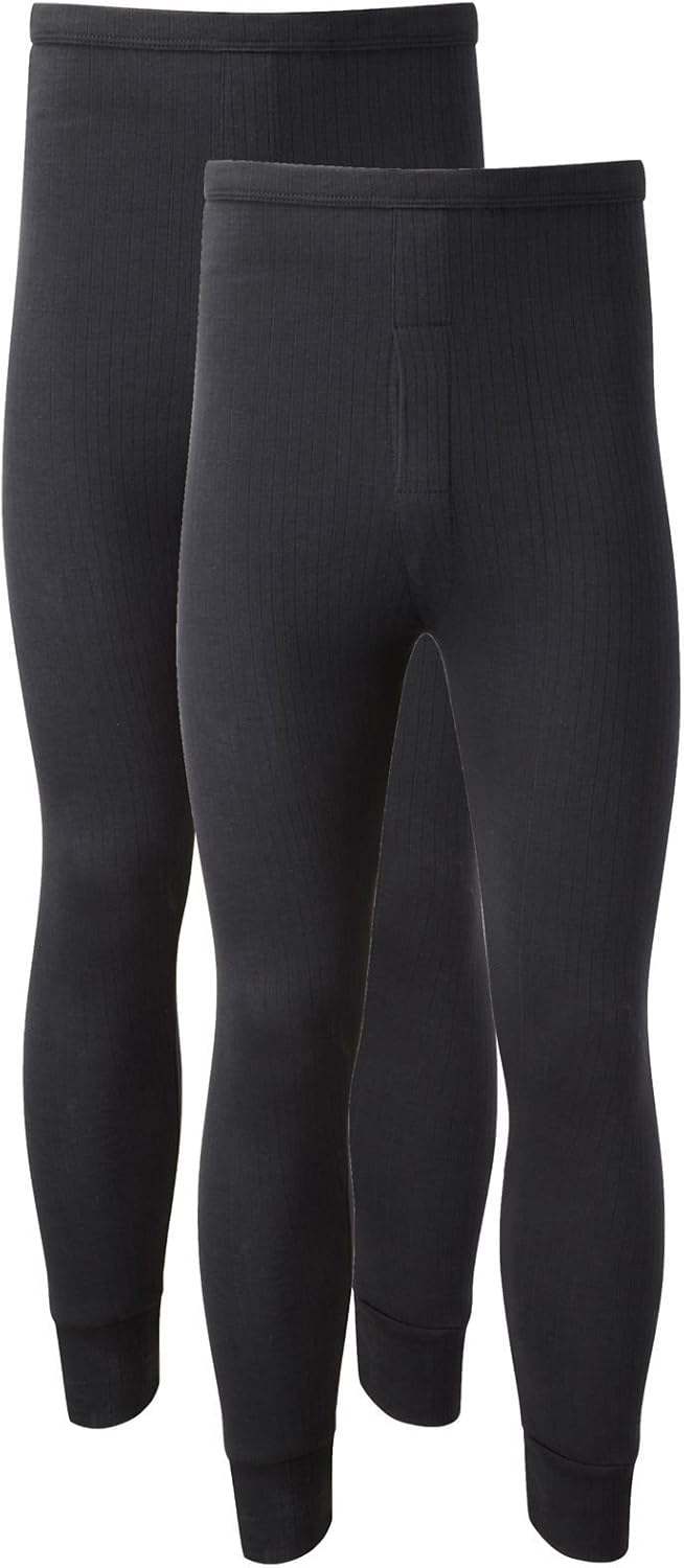 Premium Heatwave Men's Thermal Trousers, Special Pack of 2 Long Johns Warm Under...