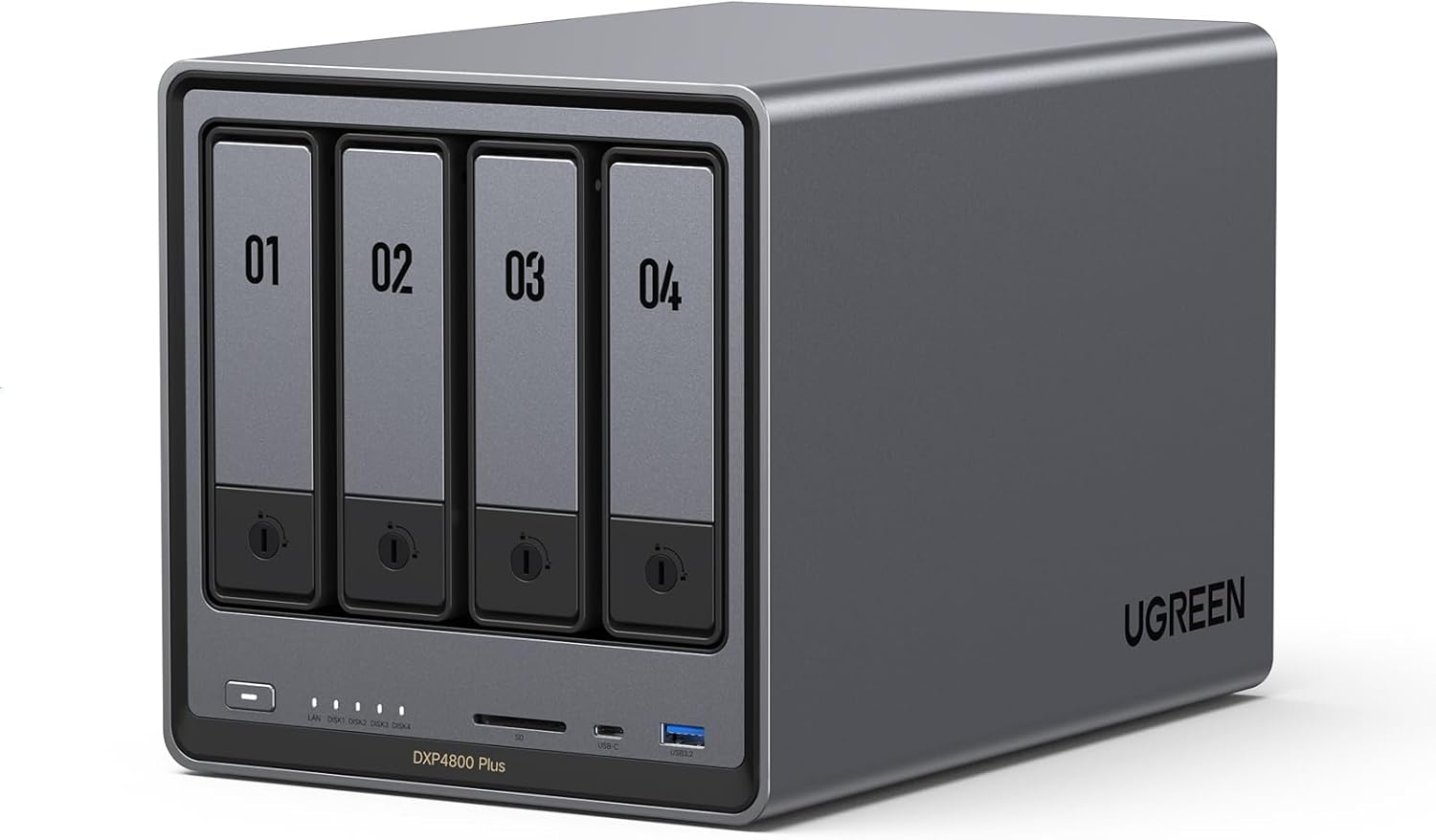 UGREEN NASync DXP4800 Plus 4-Bay Desktop NAS, Intel Pentium Gold 8505 5-Core CPU...