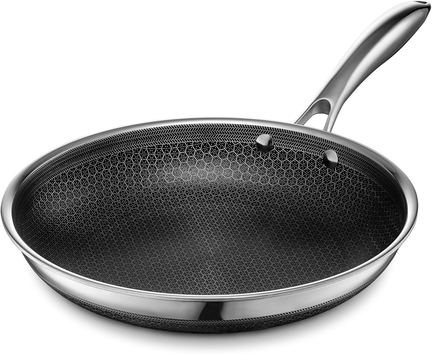 HexClad Hybrid Nonstick Frying Pan, Special Cookware with Stay-Cool Handle, Inno...