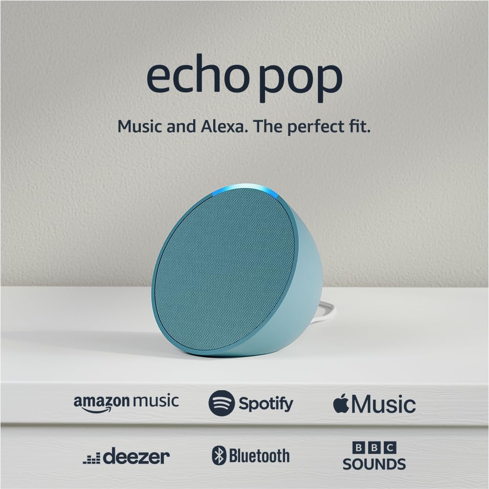 Echo Pop (Newest gen) | Full sound compact Wi-Fi a...