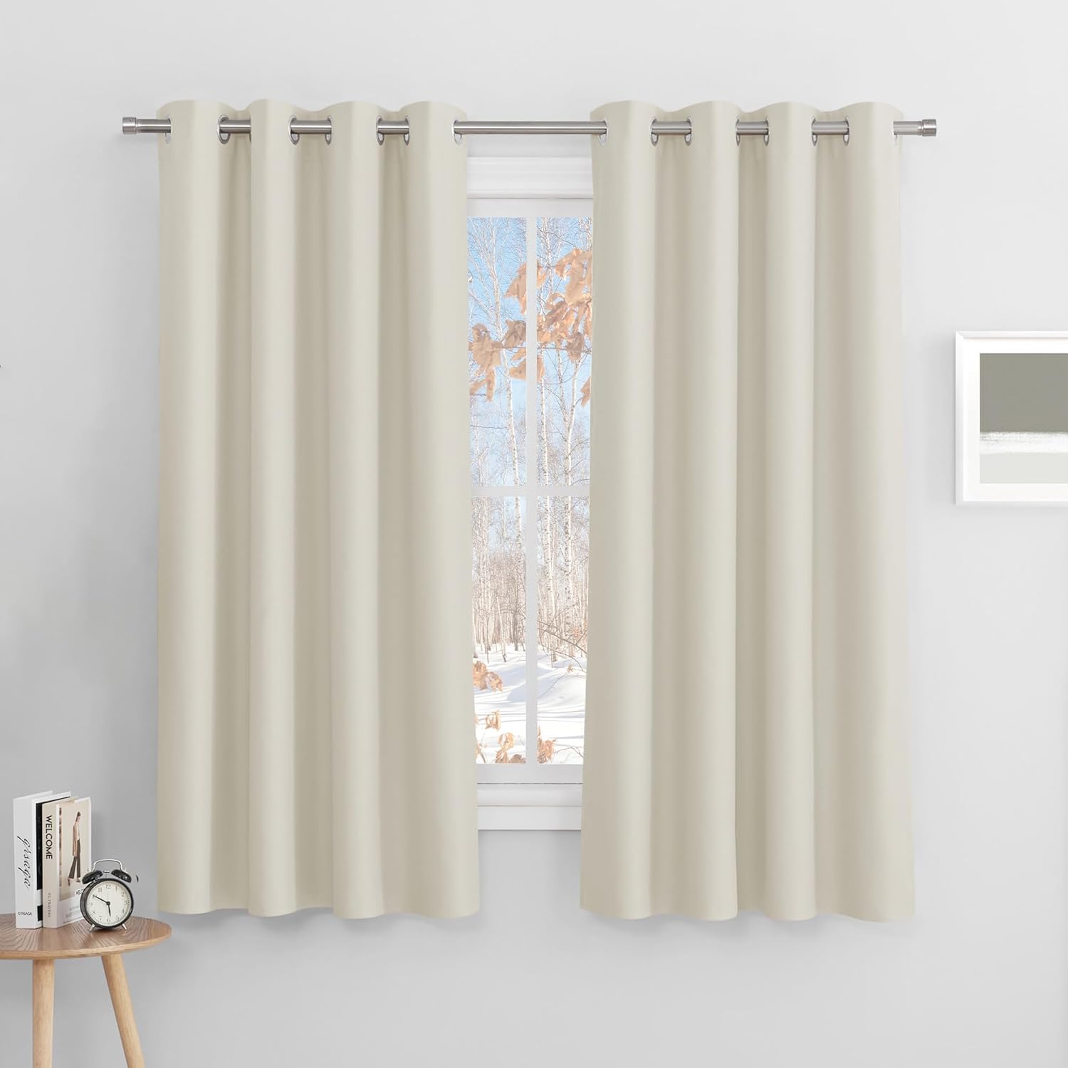 High-Quality PONY DANCE Beige Curtains, Special Thermal Insulated Window Treatme...