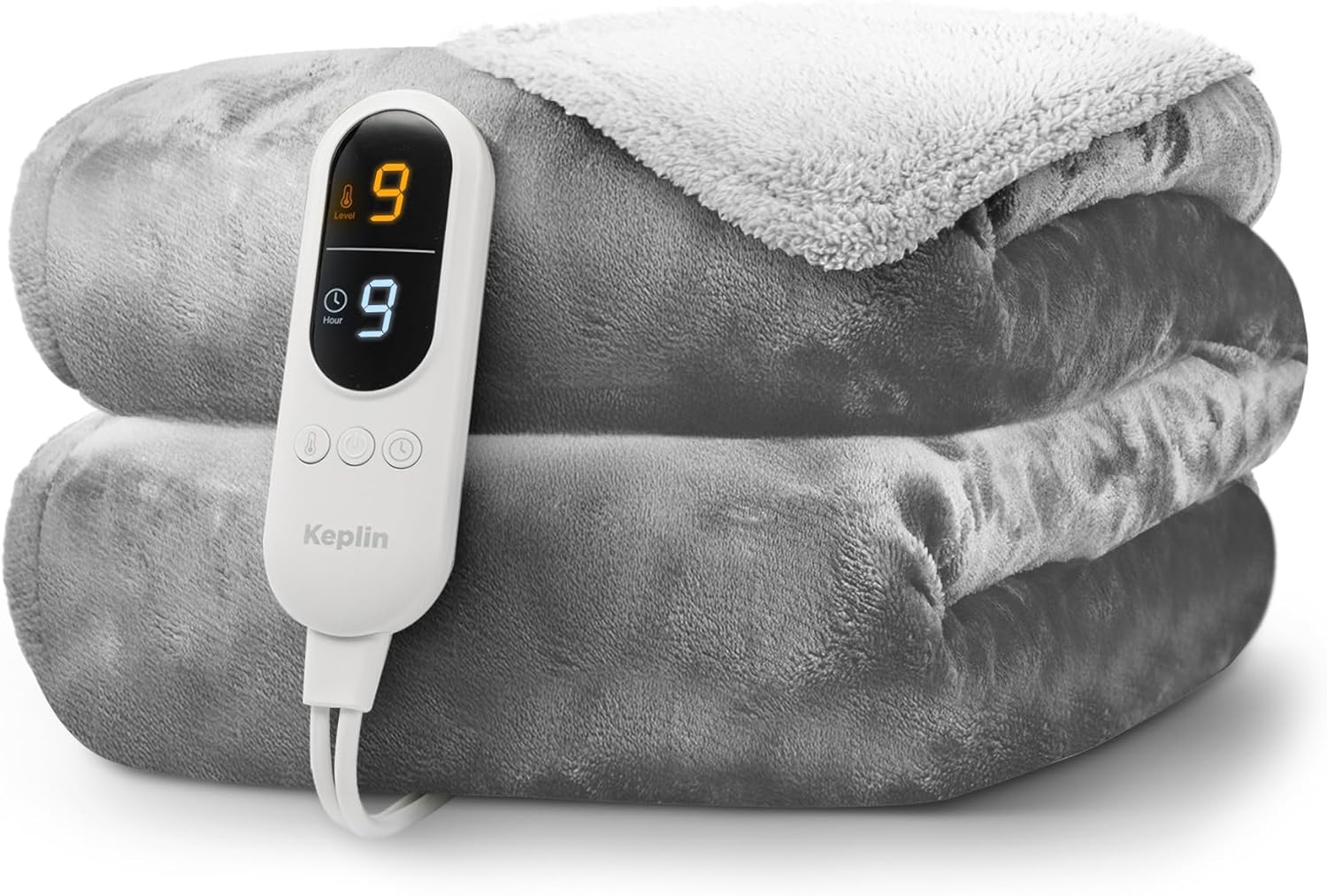 KEPLIN Large Electric Heated Throw Blanket - Electric Heated Blanket Throw for B...